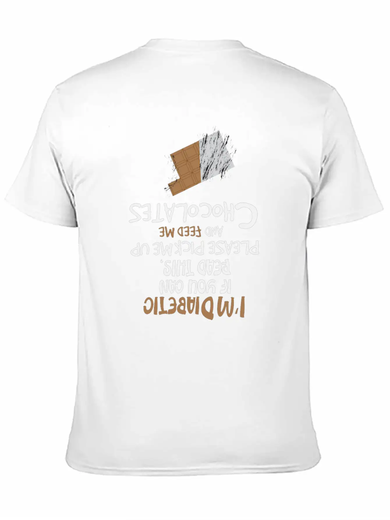 I'm Diabetic Chocolate Blood Sugar Insulin Gift Unisex Short Sleeve Soft Cotton T-Shirt – Casual Everyday Wear