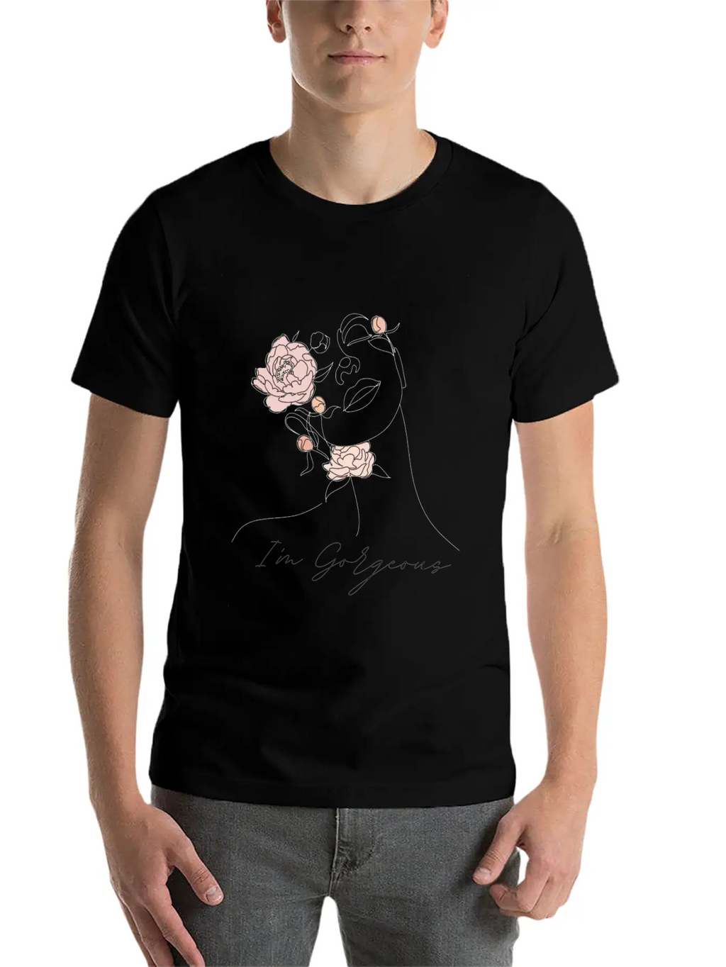 "I'm Gorgeous Girl" T-Shirt Design Casual Graphic T-Shirt – Simple And Comfortable Daily Wear