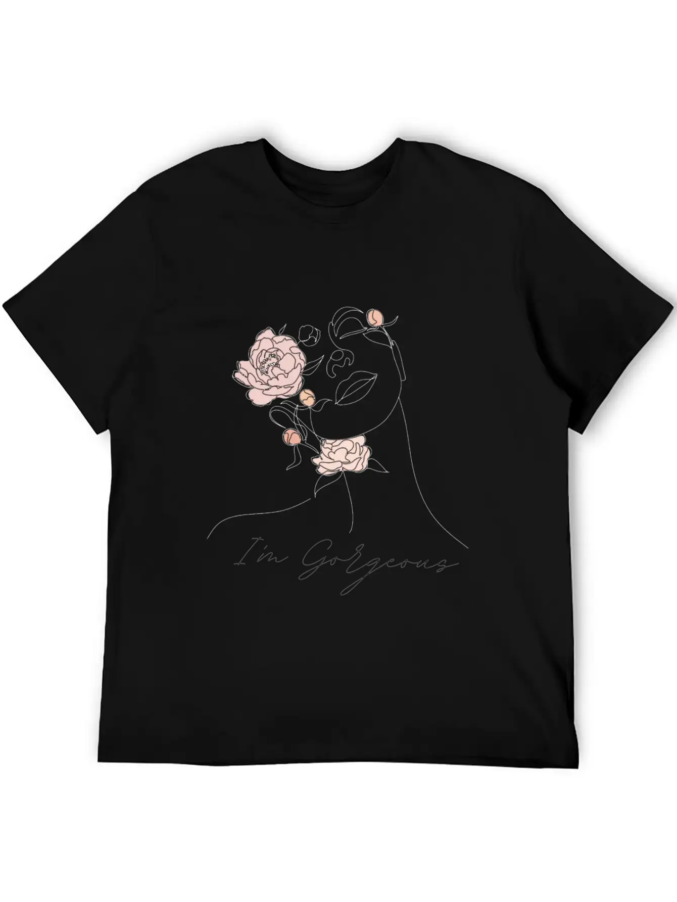 "I'm Gorgeous Girl" T-Shirt Design Casual Graphic T-Shirt – Simple And Comfortable Daily Wear