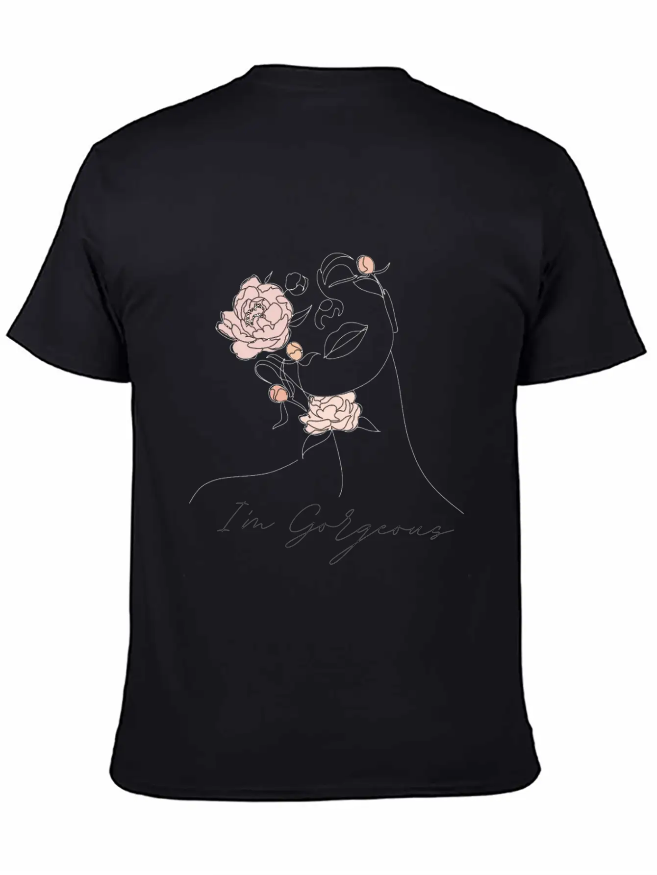 "I'm Gorgeous Girl" T-Shirt Design Casual Graphic T-Shirt – Simple And Comfortable Daily Wear