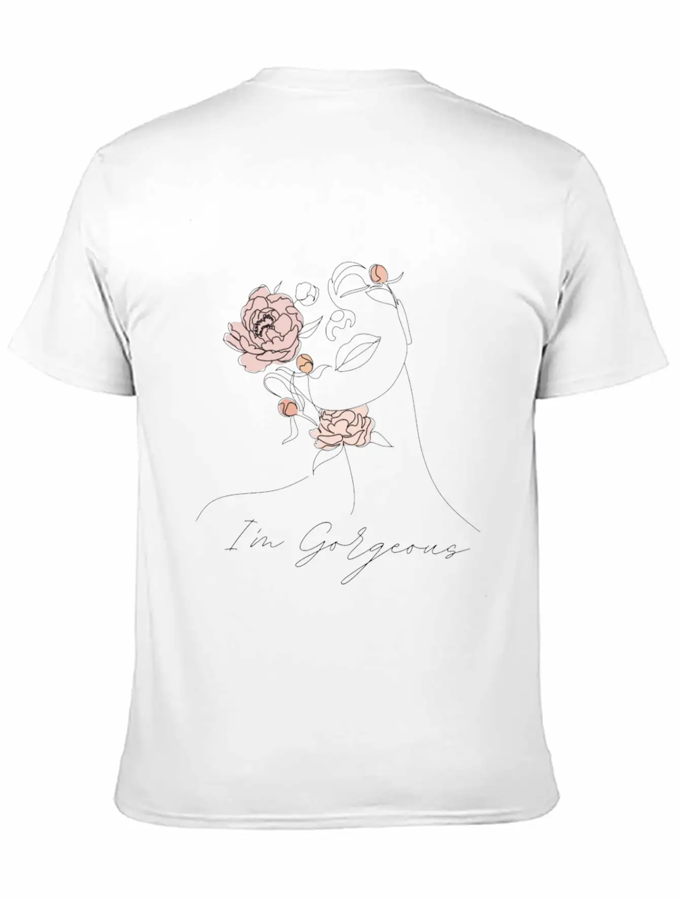 "I'm Gorgeous Girl" T-Shirt Design Casual Graphic T-Shirt – Simple And Comfortable Daily Wear