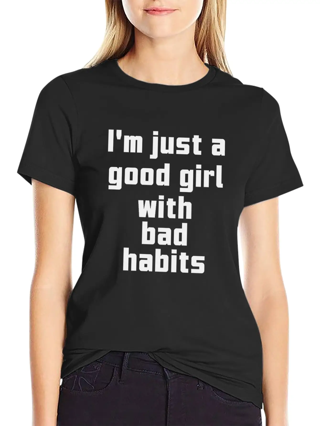 I'm Just A Good Girl With Bad Habits Unisex Casual T-Shirt – Clean Design For Daily Comfort