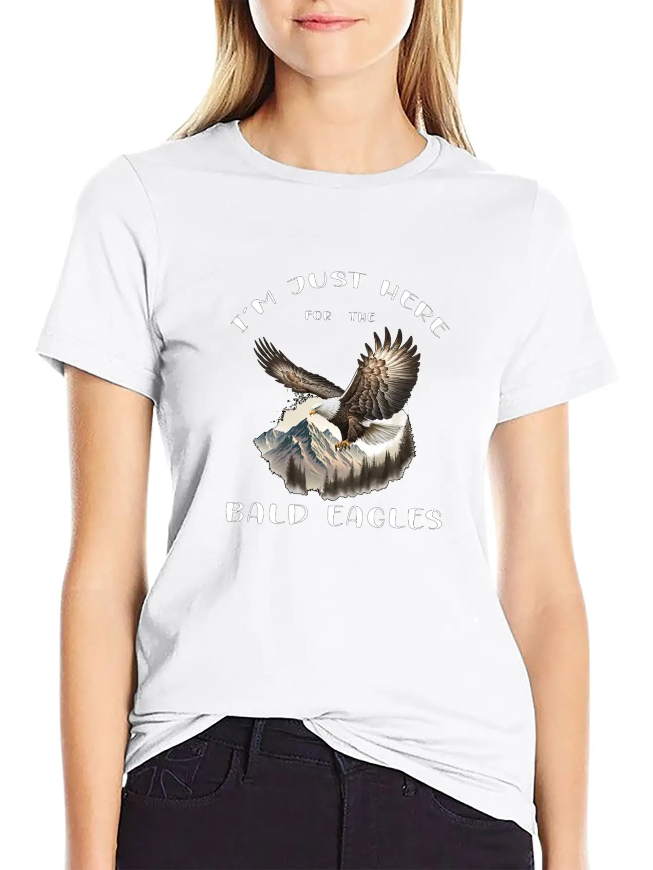 I'm Just Here For The Bald Eagles - Birdwatching Unisex Casual T-Shirt – Clean Design For Daily Comfort