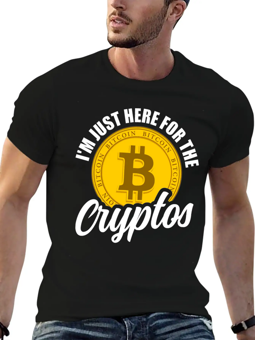 I'm Just Here For The Cryptos Crypto Currency Unisex Casual T-Shirt – Clean Design For Daily Comfort