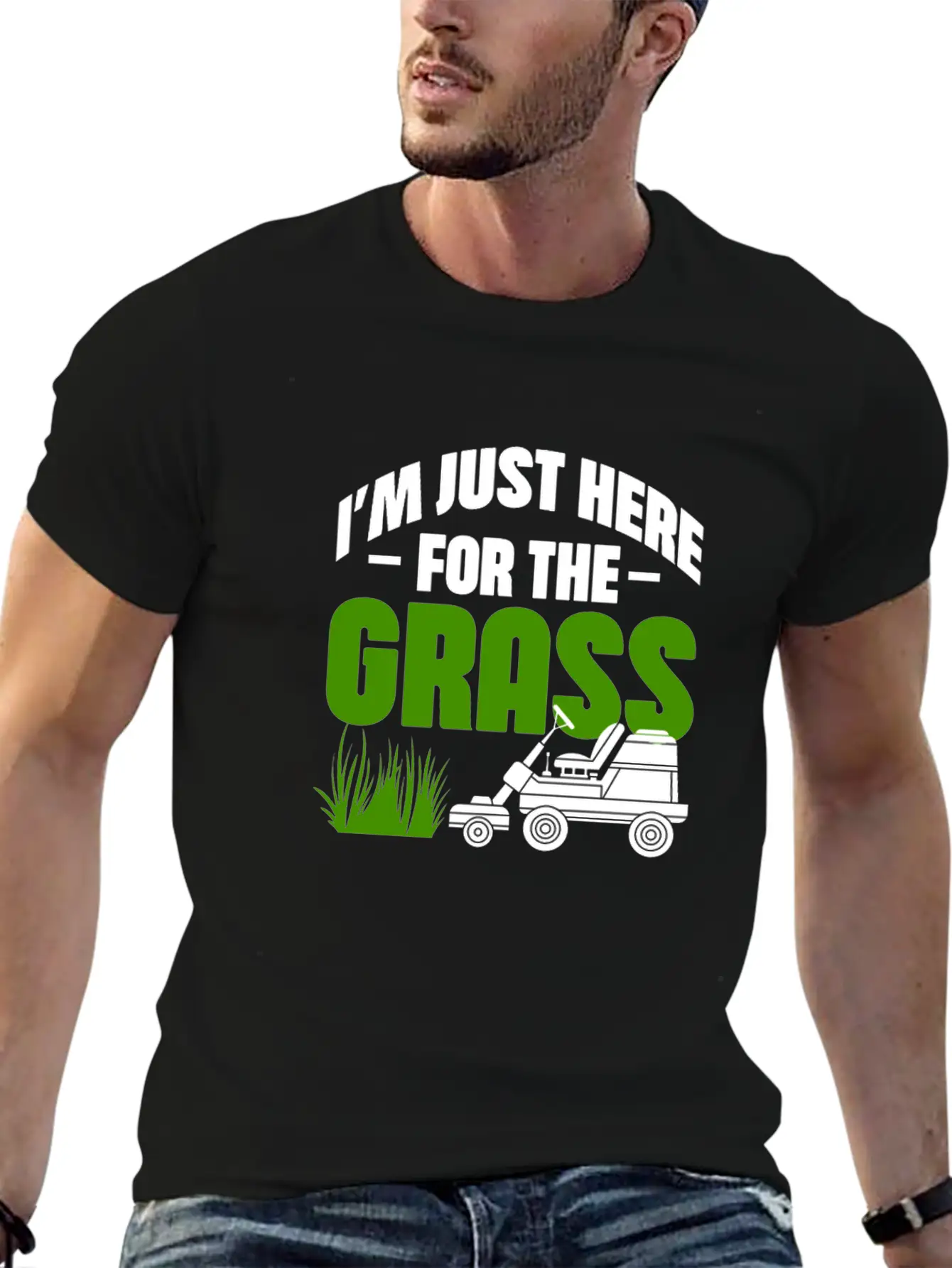 I'm Just Here For The Grass Casual Graphic T-Shirt – Simple And Comfortable Daily Wear