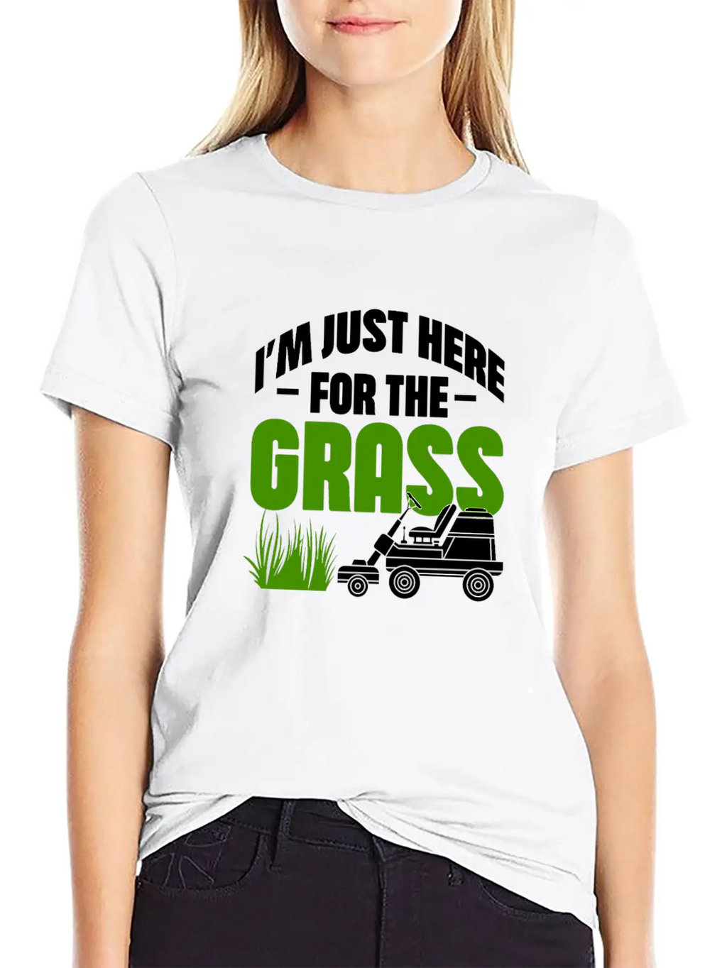 I'm Just Here For The Grass Casual Graphic T-Shirt – Simple And Comfortable Daily Wear