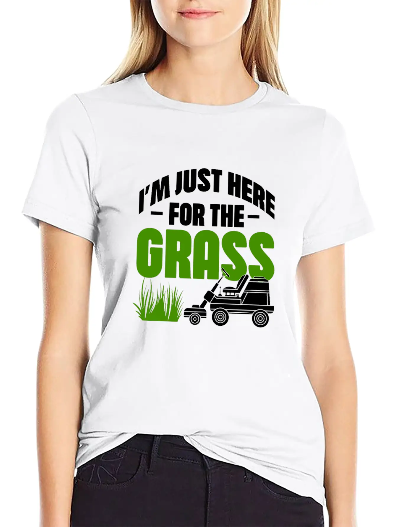 I'm Just Here For The Grass Casual Graphic T-Shirt – Simple And Comfortable Daily Wear