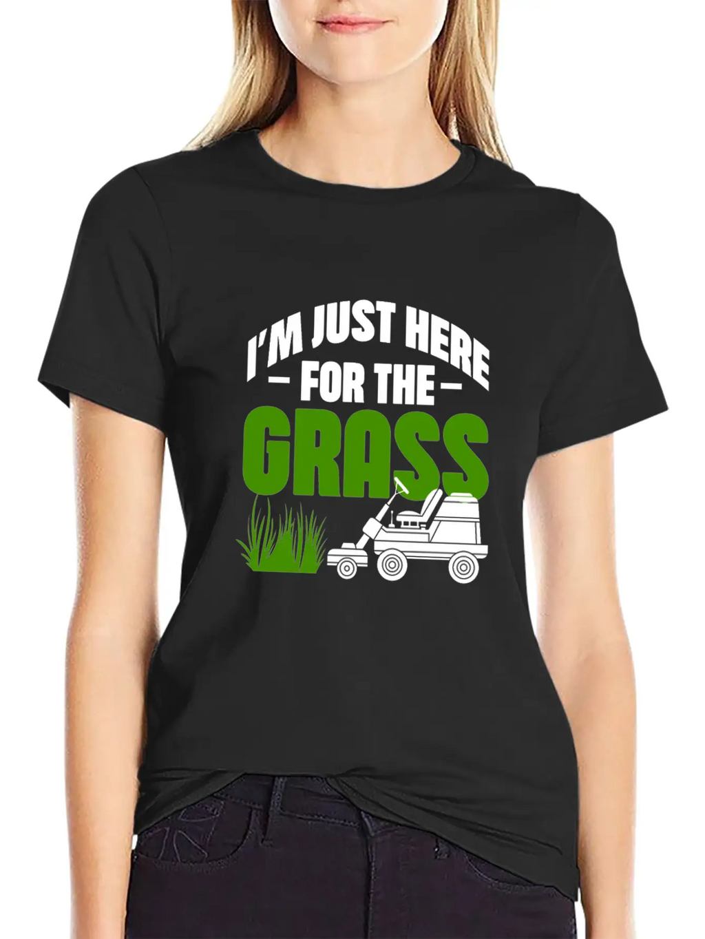I'm Just Here For The Grass Casual Graphic T-Shirt – Simple And Comfortable Daily Wear