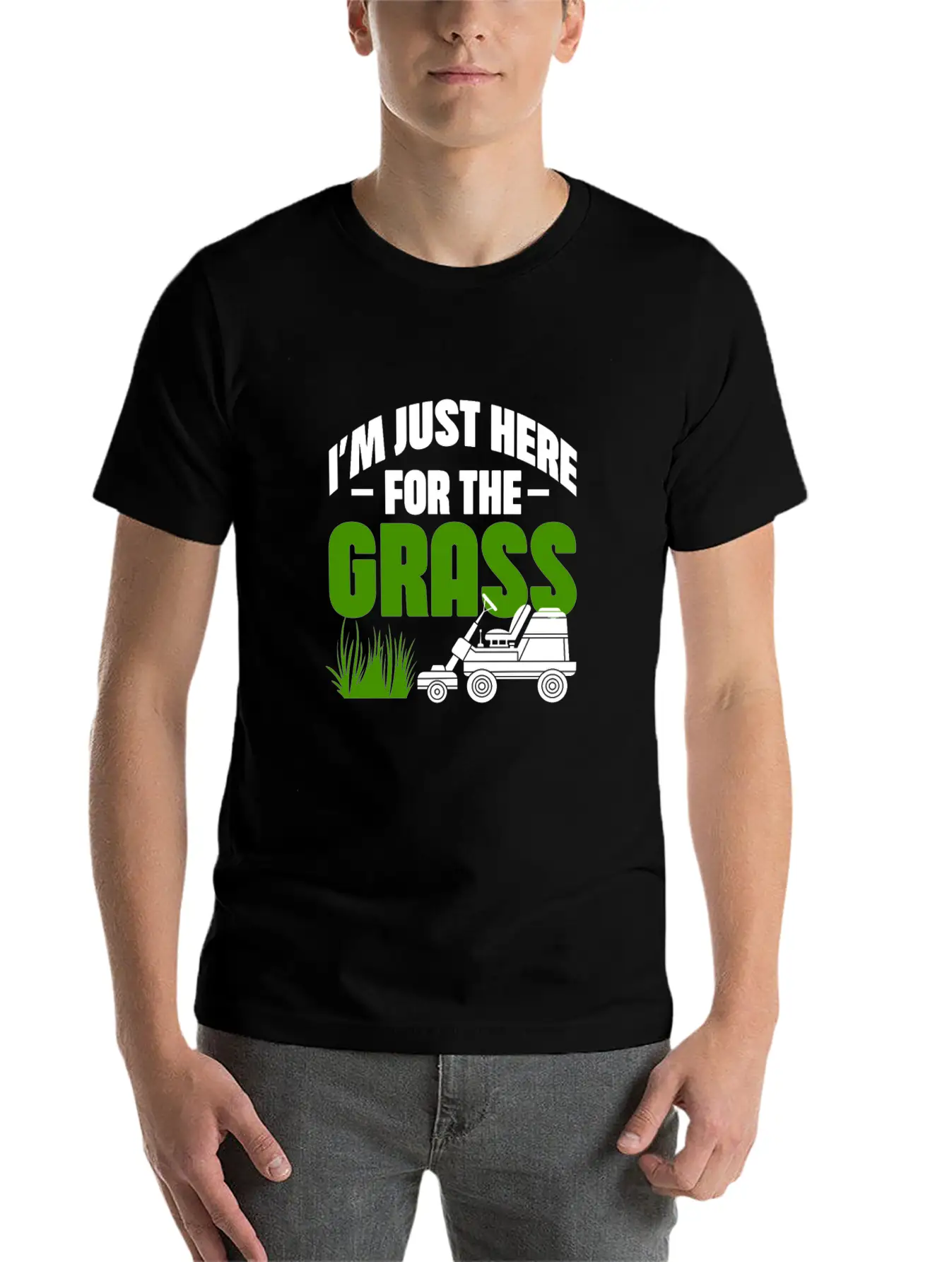 I'm Just Here For The Grass Casual Graphic T-Shirt – Simple And Comfortable Daily Wear