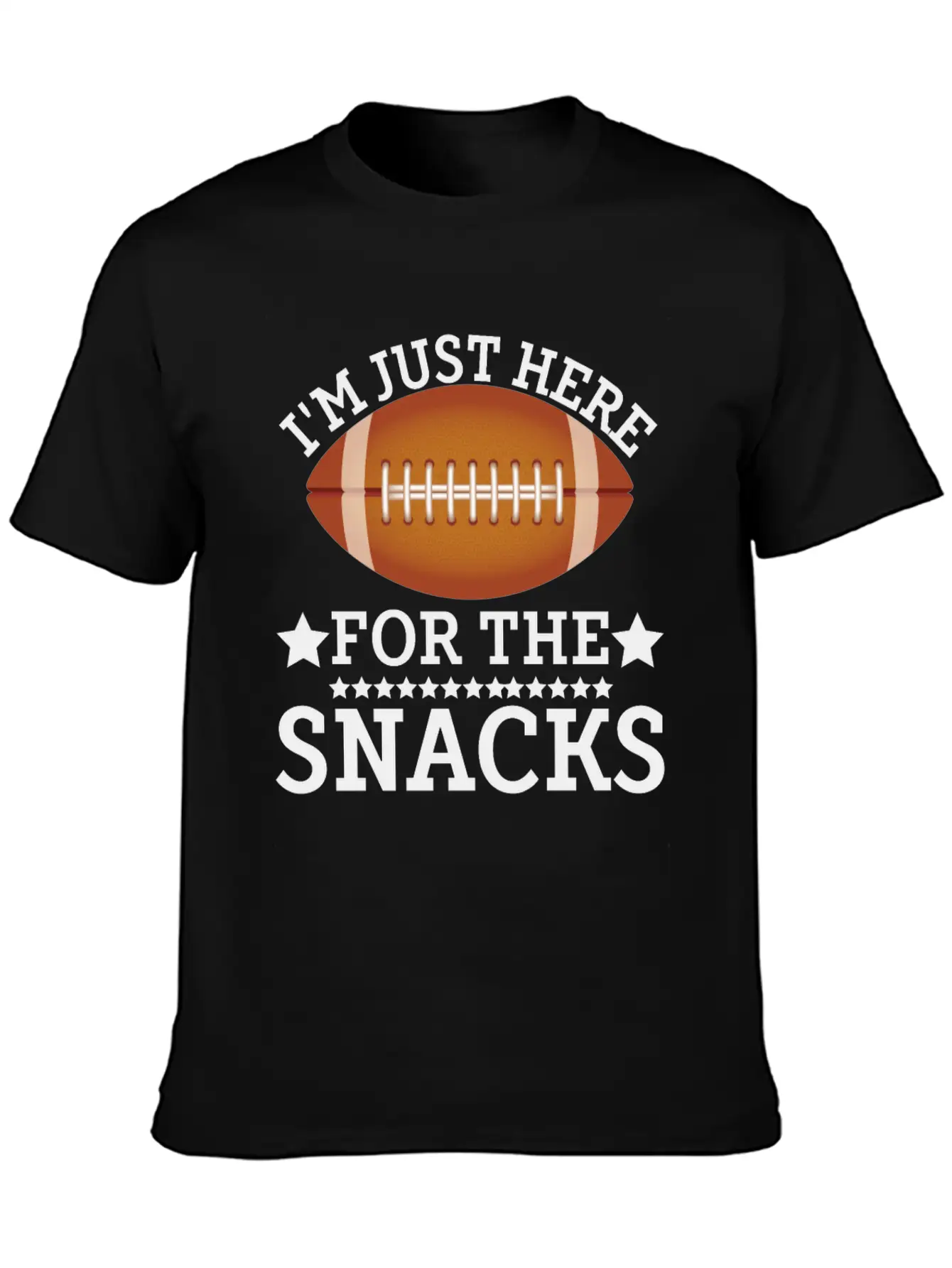I'm Just Here For The Snacks Funny Fantasy Footbal Classic Fit Graphic Tee For Daily Comfort – Unisex Cotton Shirt