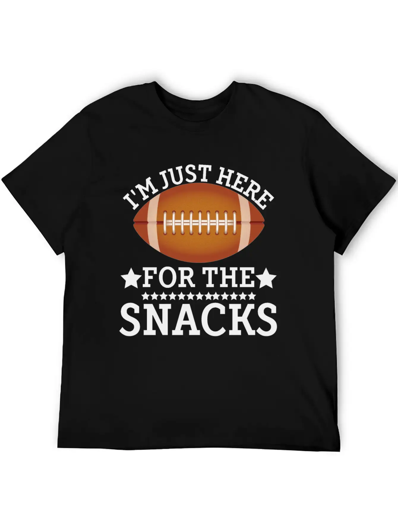 I'm Just Here For The Snacks Funny Fantasy Footbal Classic Fit Graphic Tee For Daily Comfort – Unisex Cotton Shirt