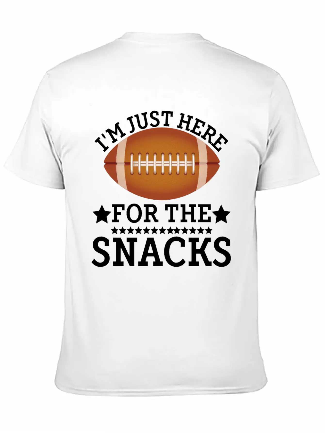 I'm Just Here For The Snacks Funny Fantasy Footbal Classic Fit Graphic Tee For Daily Comfort – Unisex Cotton Shirt