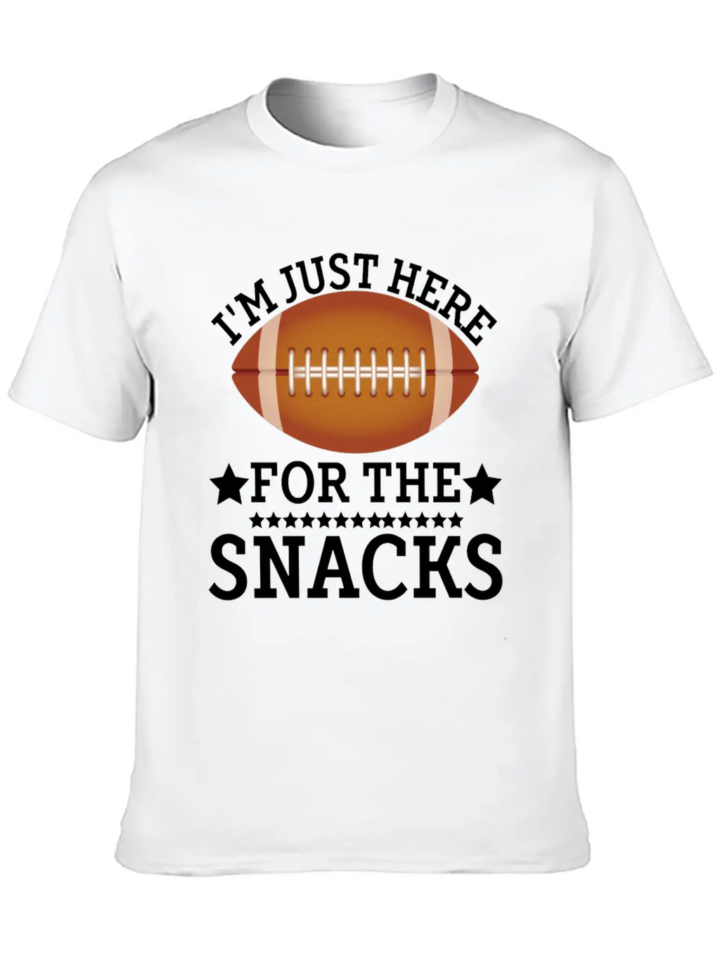 I'm Just Here For The Snacks Funny Fantasy Footbal Classic Fit Graphic Tee For Daily Comfort – Unisex Cotton Shirt