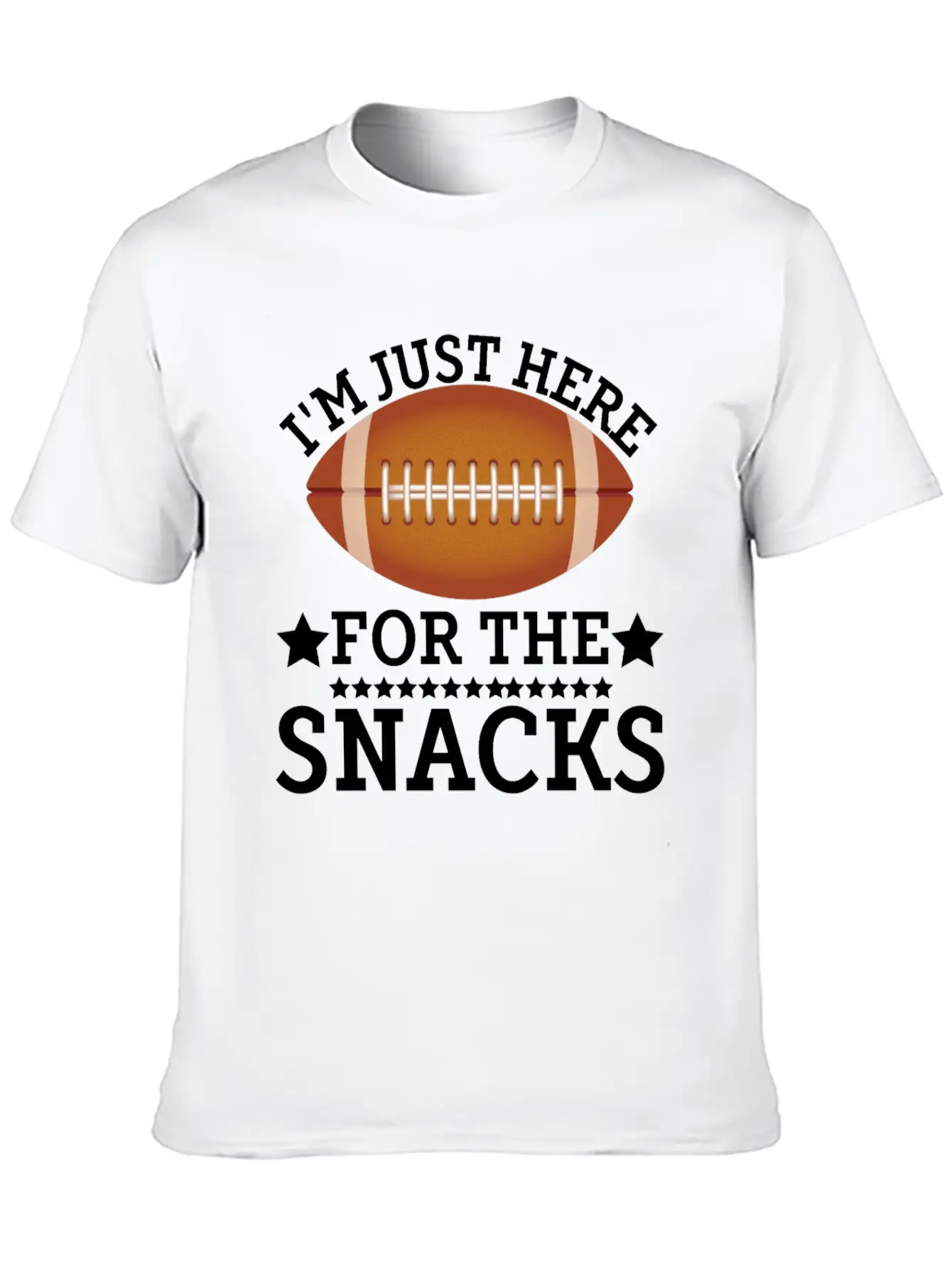 I'm Just Here For The Snacks Funny Fantasy Footbal Classic Fit Graphic Tee For Daily Comfort – Unisex Cotton Shirt