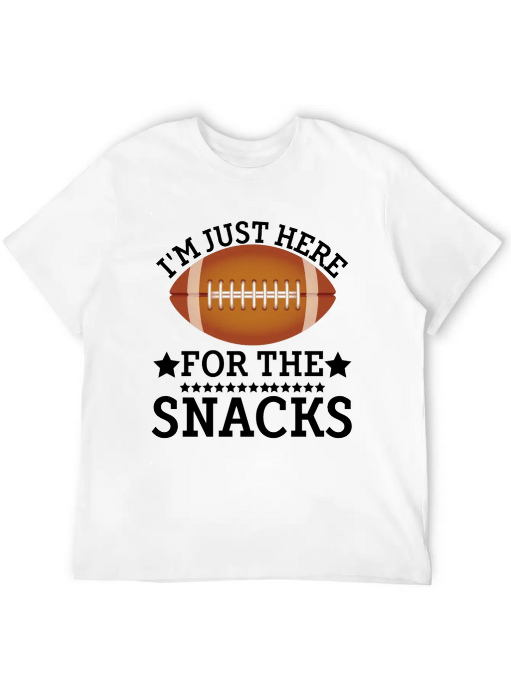 I'm Just Here For The Snacks Funny Fantasy Footbal Classic Fit Graphic Tee For Daily Comfort – Unisex Cotton Shirt
