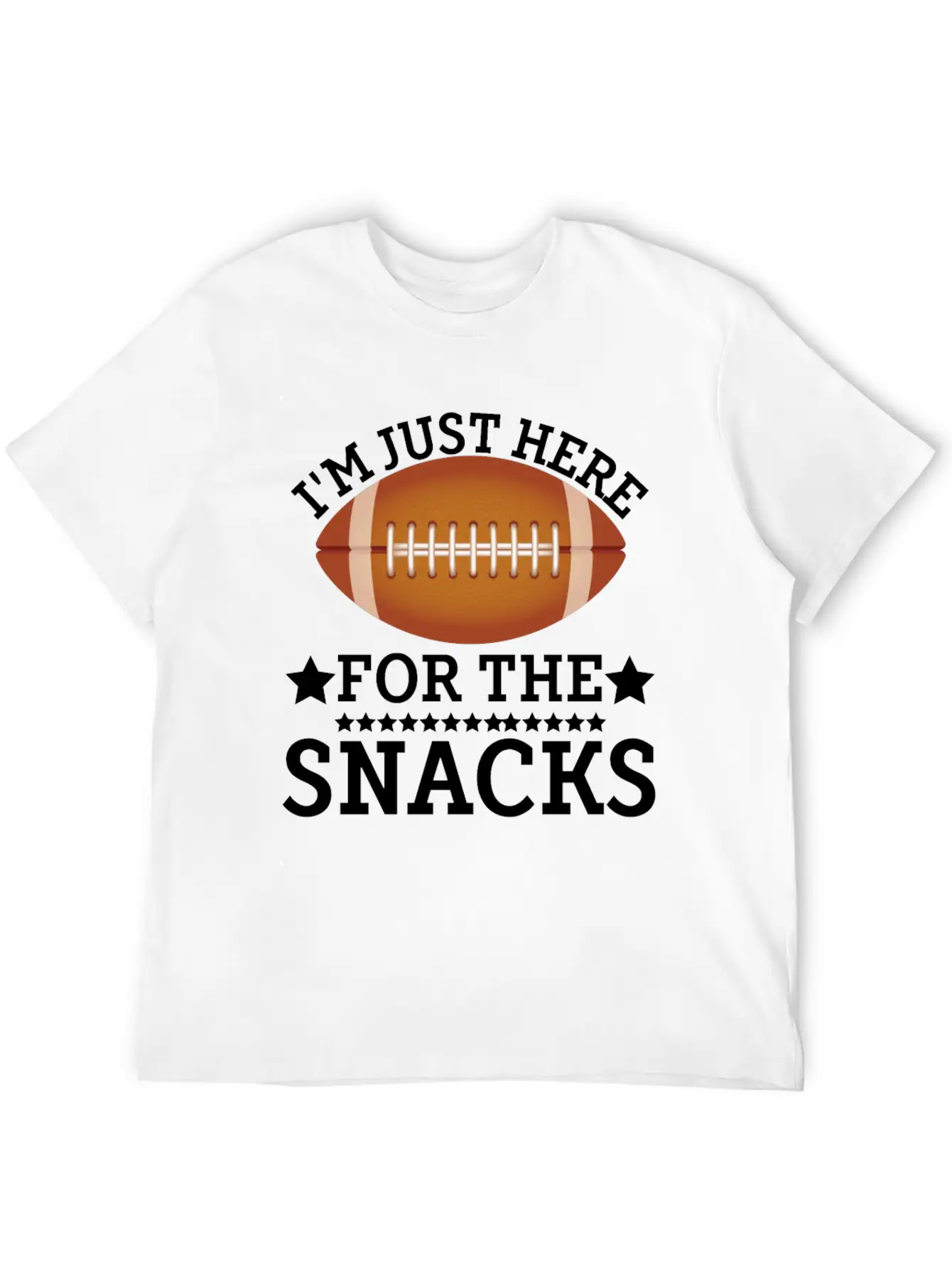I'm Just Here For The Snacks Funny Fantasy Footbal Classic Fit Graphic Tee For Daily Comfort – Unisex Cotton Shirt