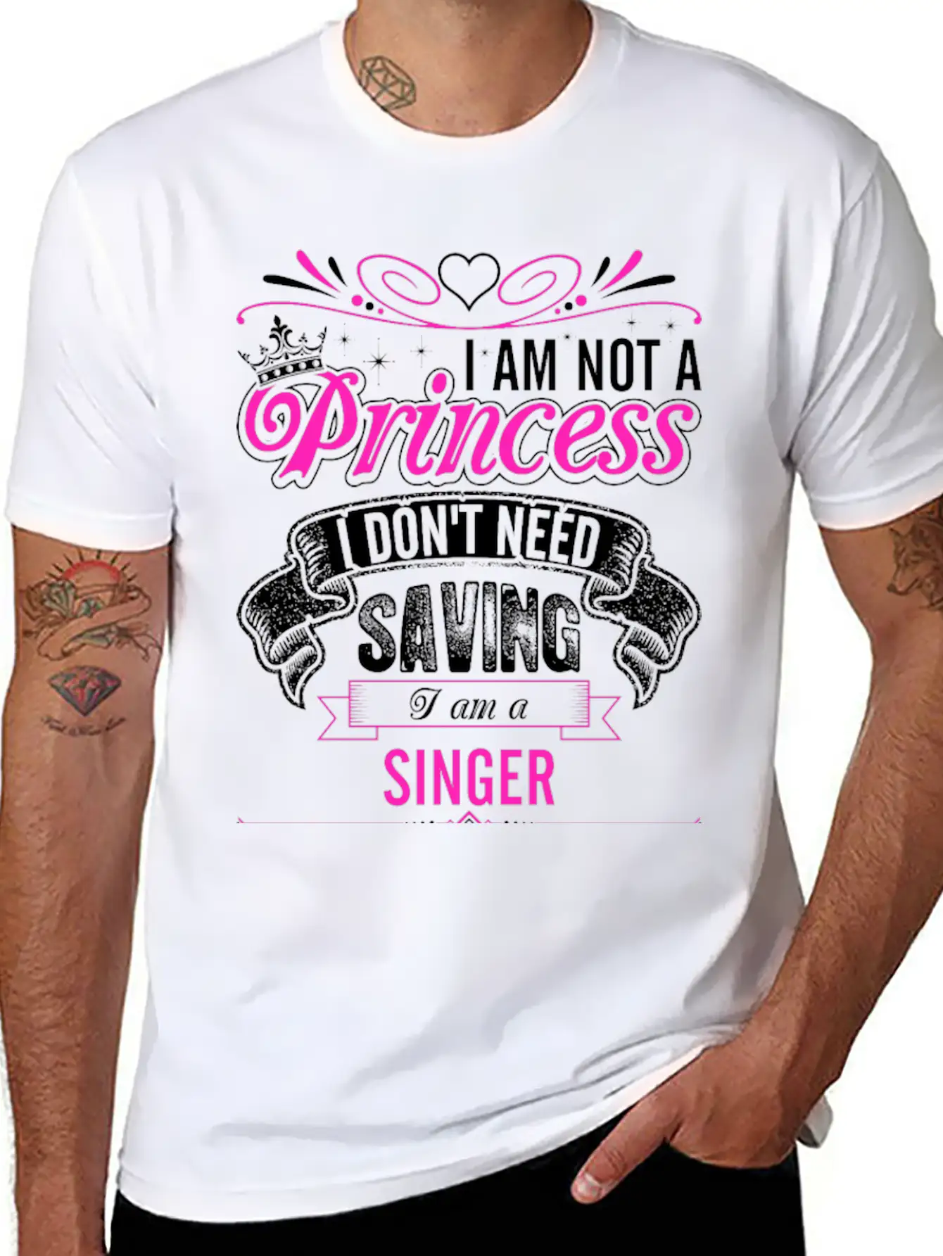 Im Not A Princess Im A Singer Unisex Casual T-Shirt – Clean Design For Daily Comfort