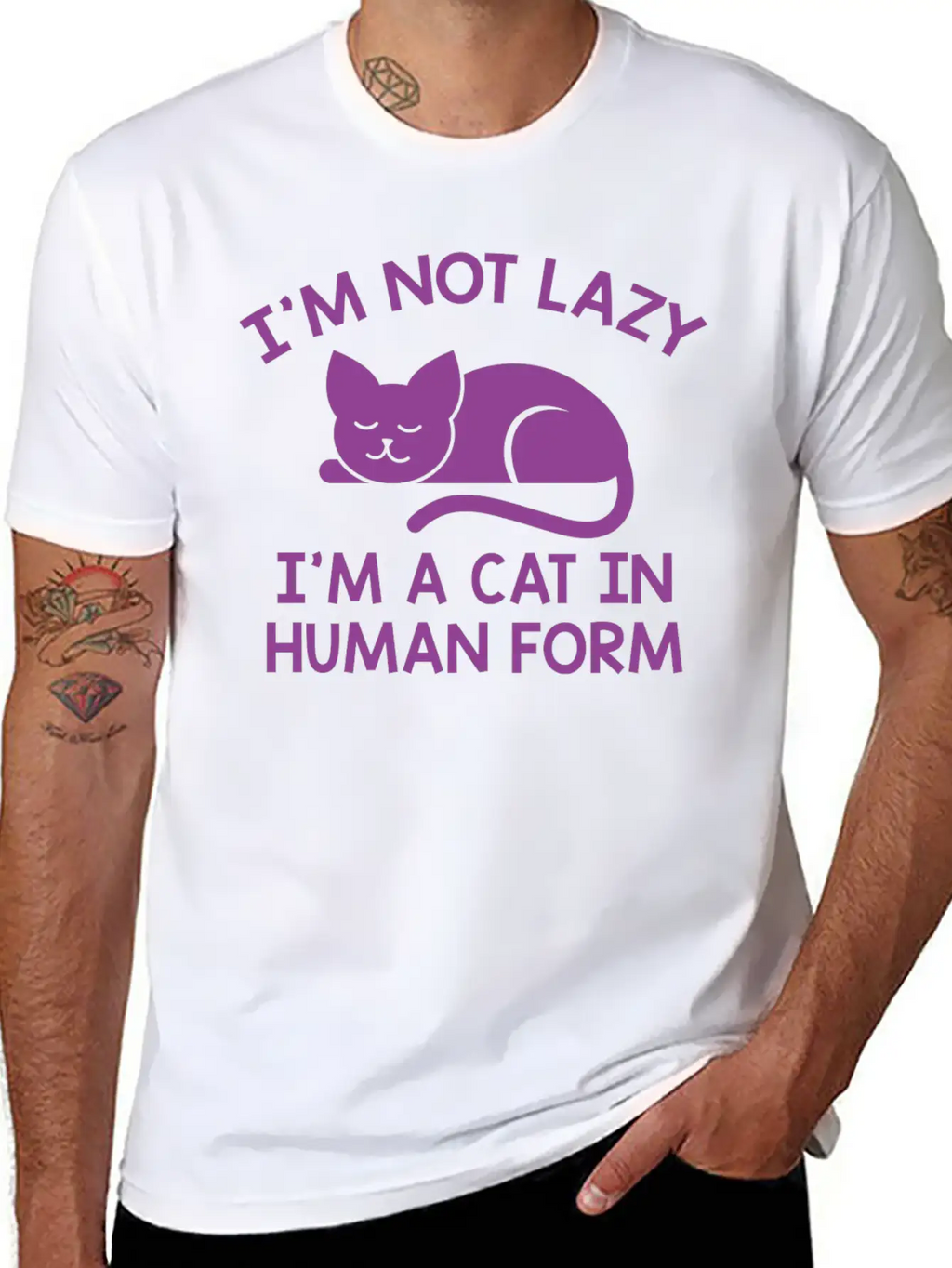 I'm Not Lazy Stylish Everyday T-Shirt – Unisex Basic Cotton Tee