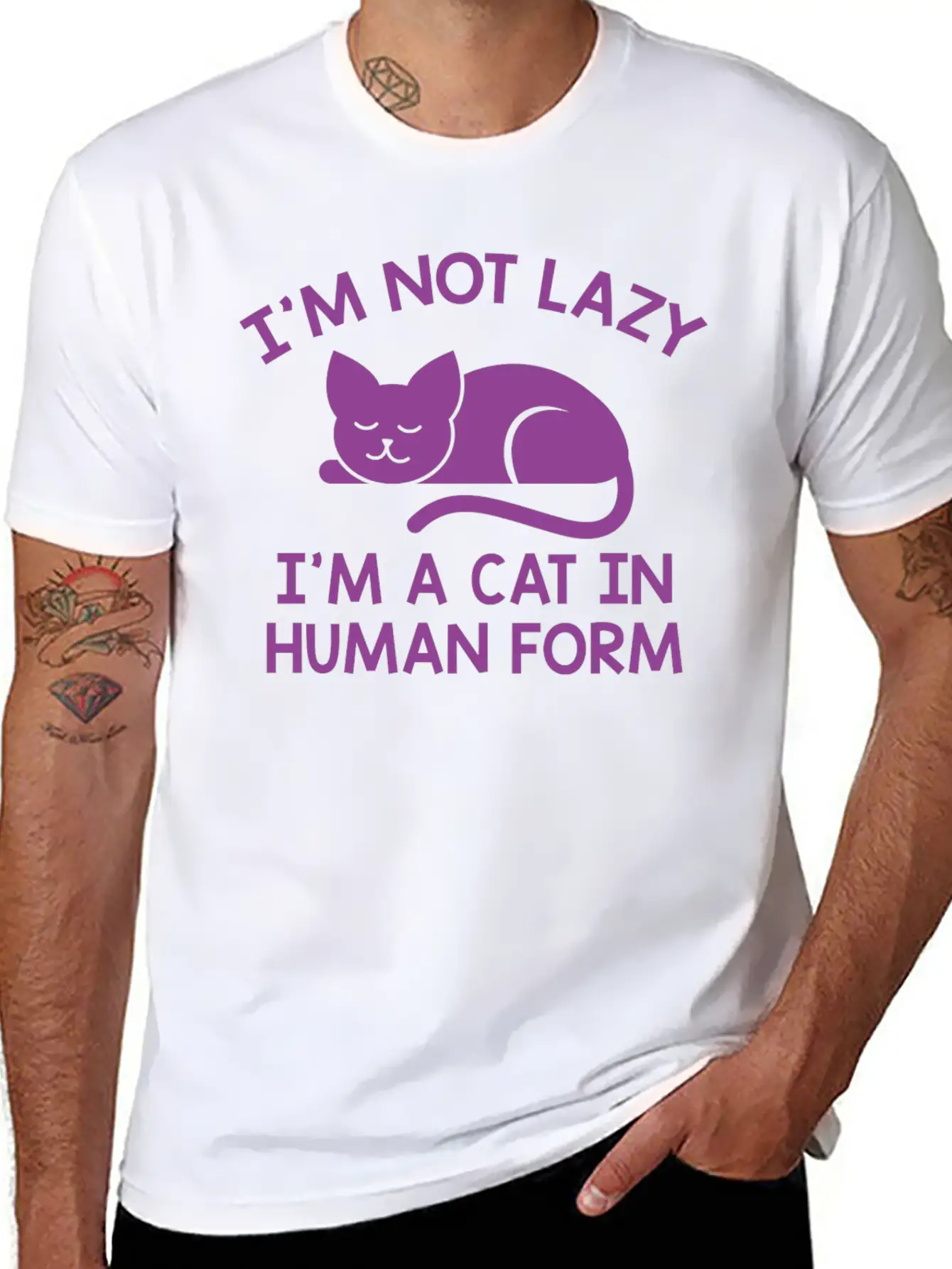 I'm Not Lazy Stylish Everyday T-Shirt – Unisex Basic Cotton Tee