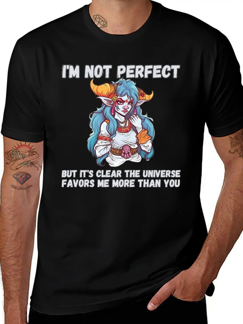 I'm Not Perfect, Universe Favors Essential Cotton Tee For Daily Outfits – Unisex Style