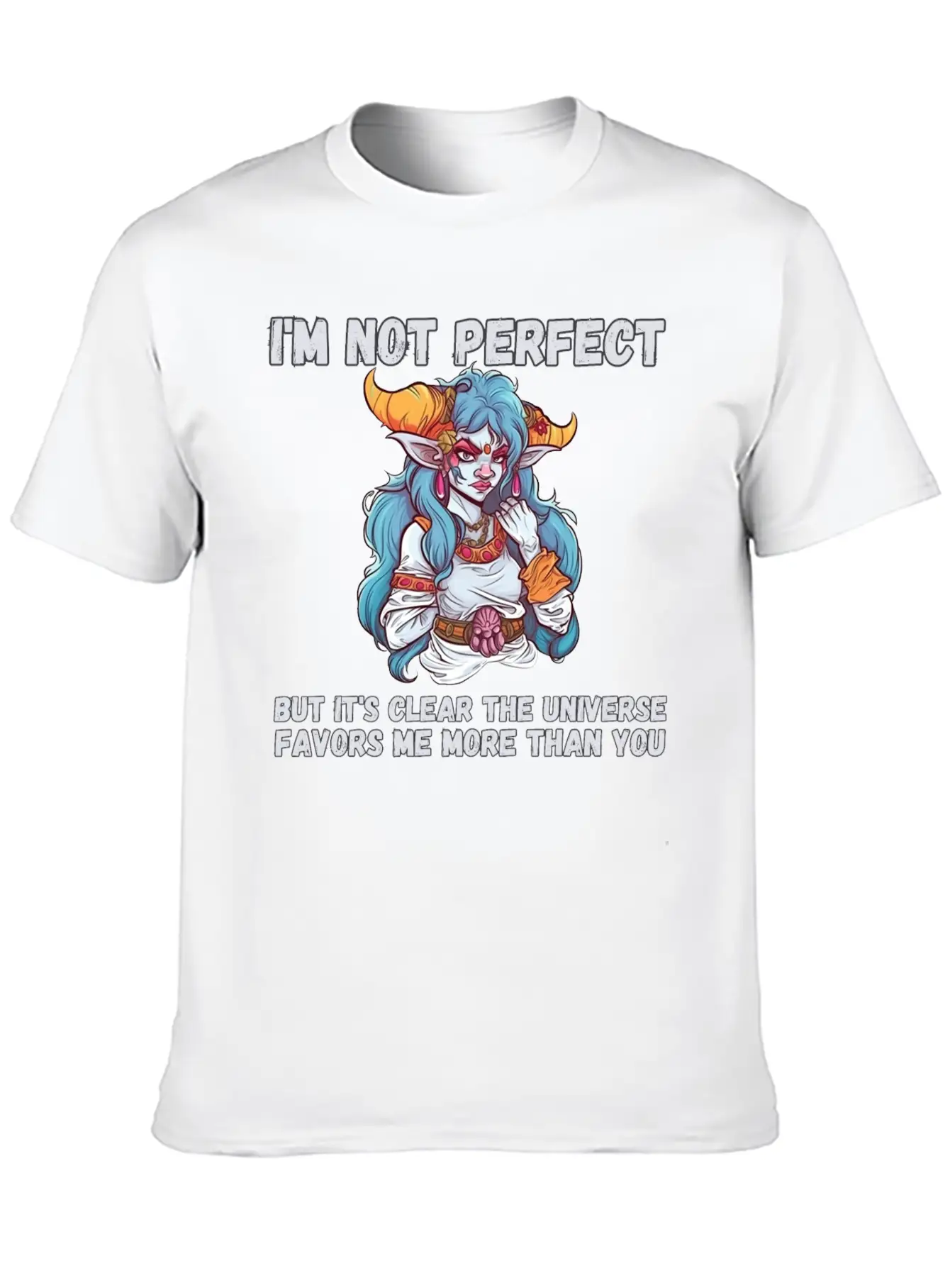 I'm Not Perfect, Universe Favors Essential Cotton Tee For Daily Outfits – Unisex Style