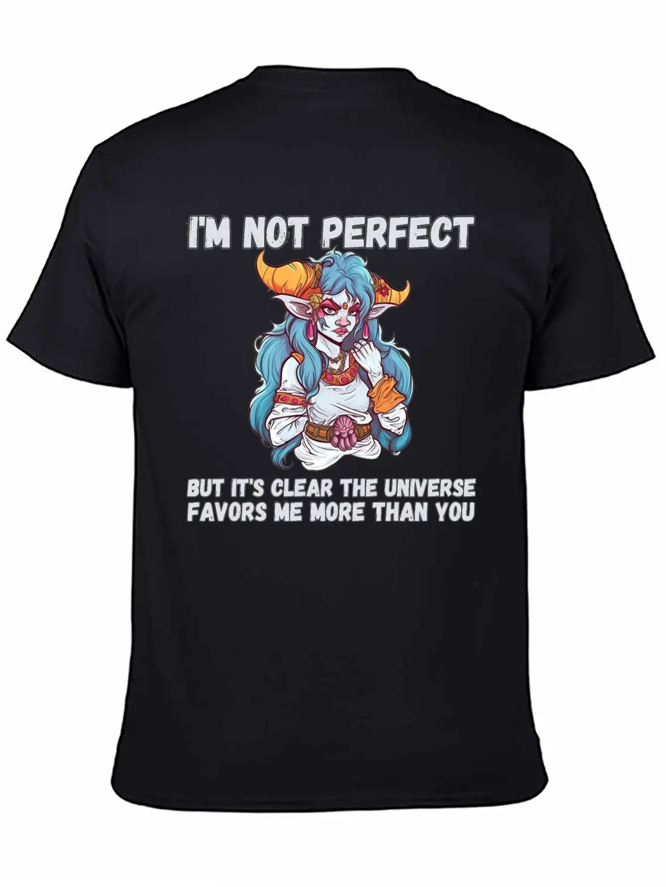 I'm Not Perfect, Universe Favors Essential Cotton Tee For Daily Outfits – Unisex Style