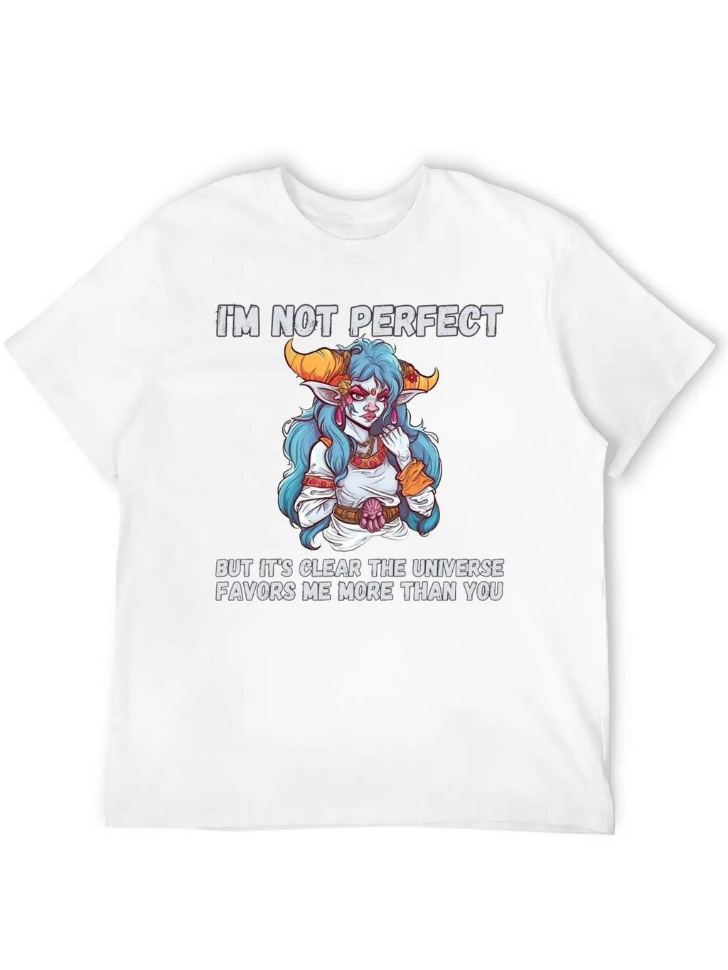 I'm Not Perfect, Universe Favors Essential Cotton Tee For Daily Outfits – Unisex Style