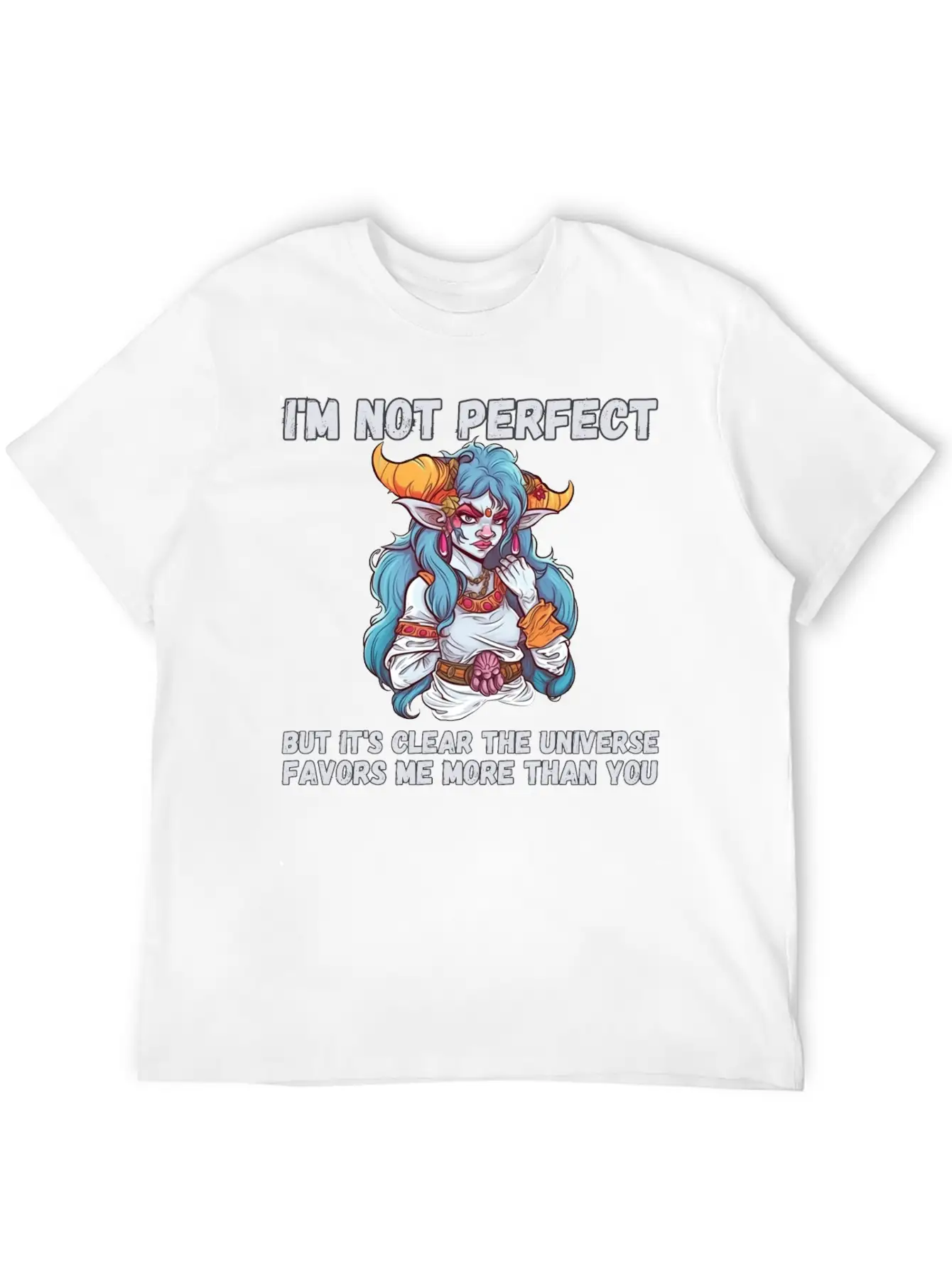 I'm Not Perfect, Universe Favors Essential Cotton Tee For Daily Outfits – Unisex Style