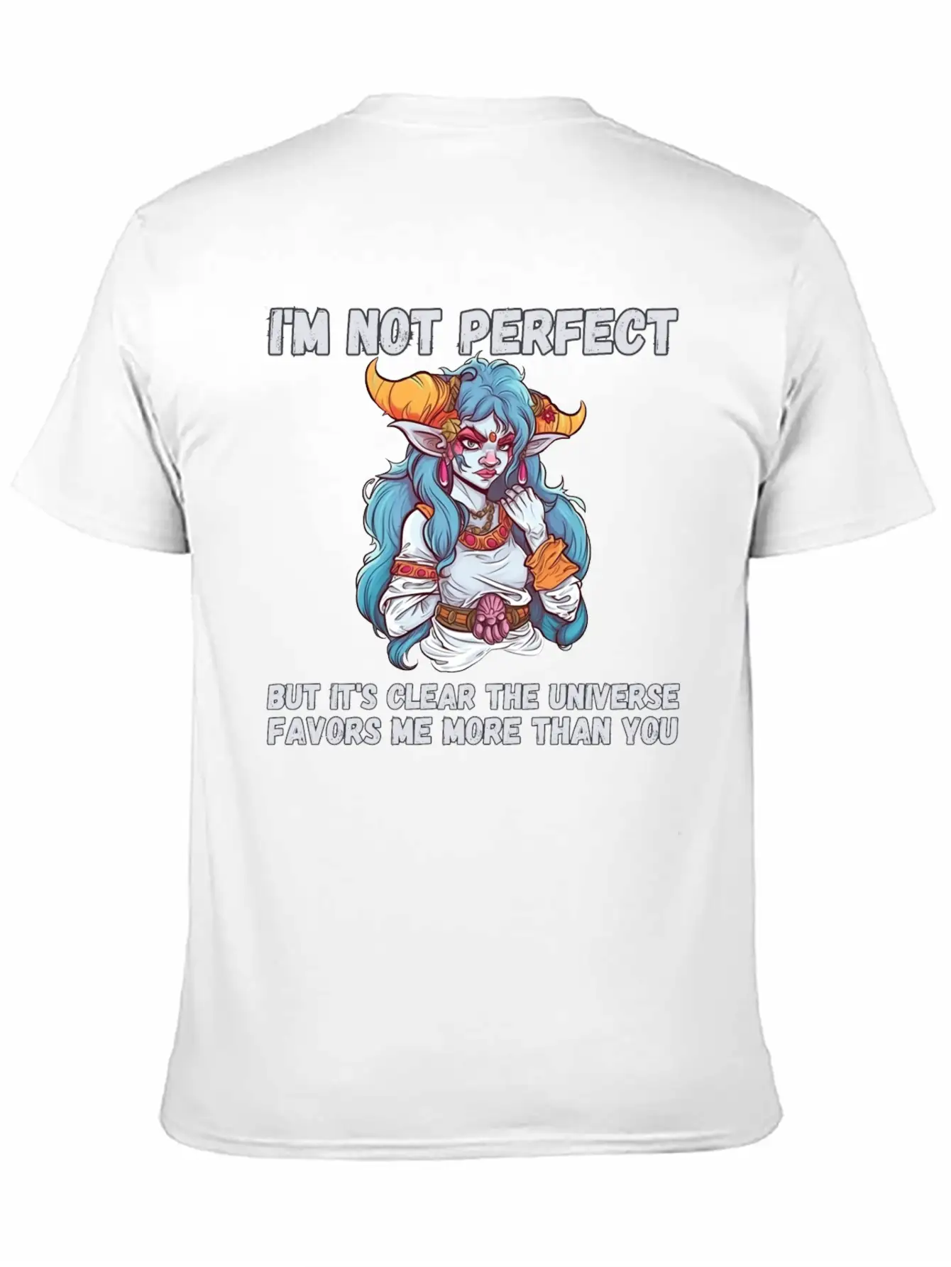 I'm Not Perfect, Universe Favors Essential Cotton Tee For Daily Outfits – Unisex Style