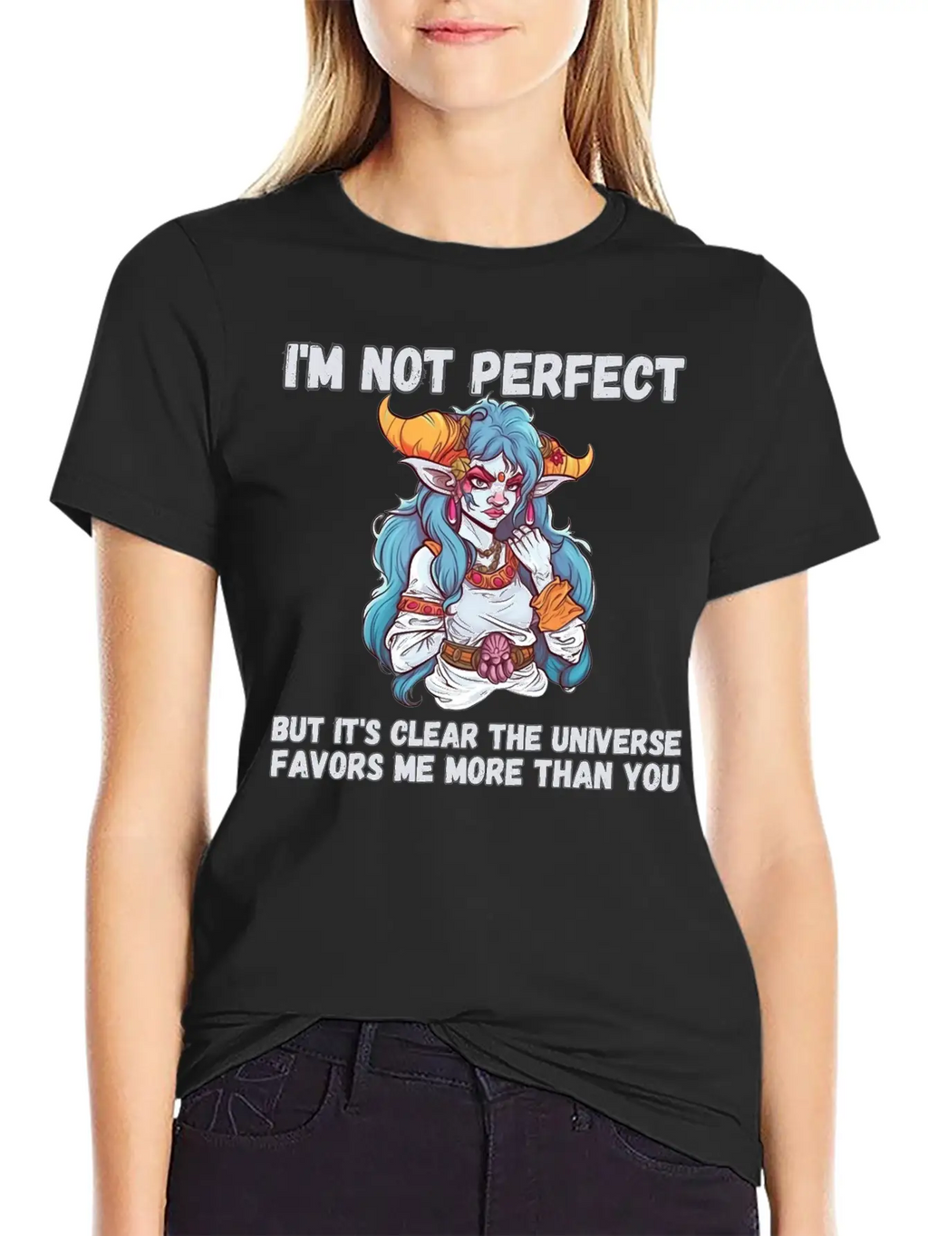I'm Not Perfect, Universe Favors Essential Cotton Tee For Daily Outfits – Unisex Style