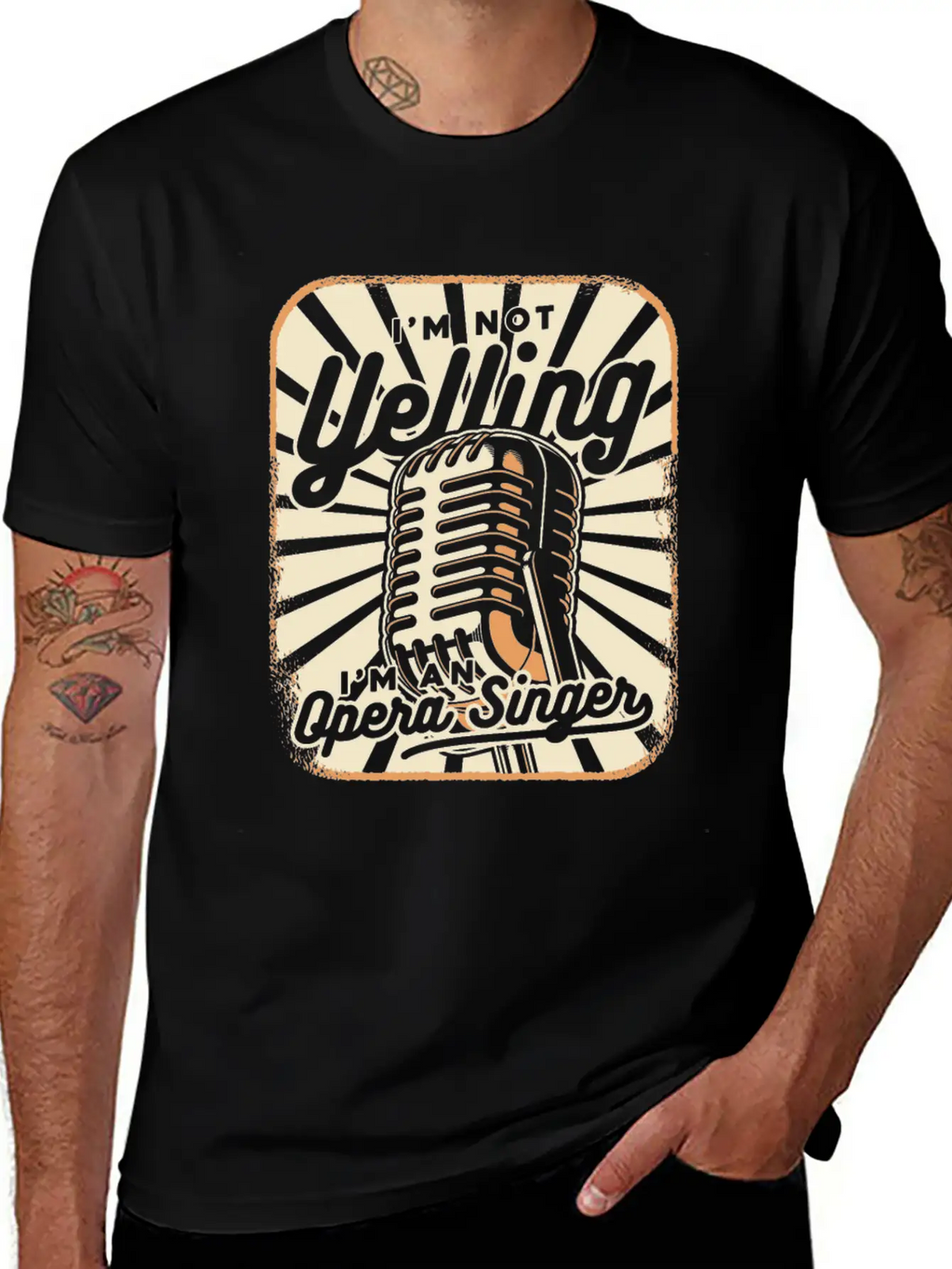 I'm Not Yelling Opera House Tenor Singer Lover Unisex Short Sleeve Soft Cotton T-Shirt – Casual Everyday Wear