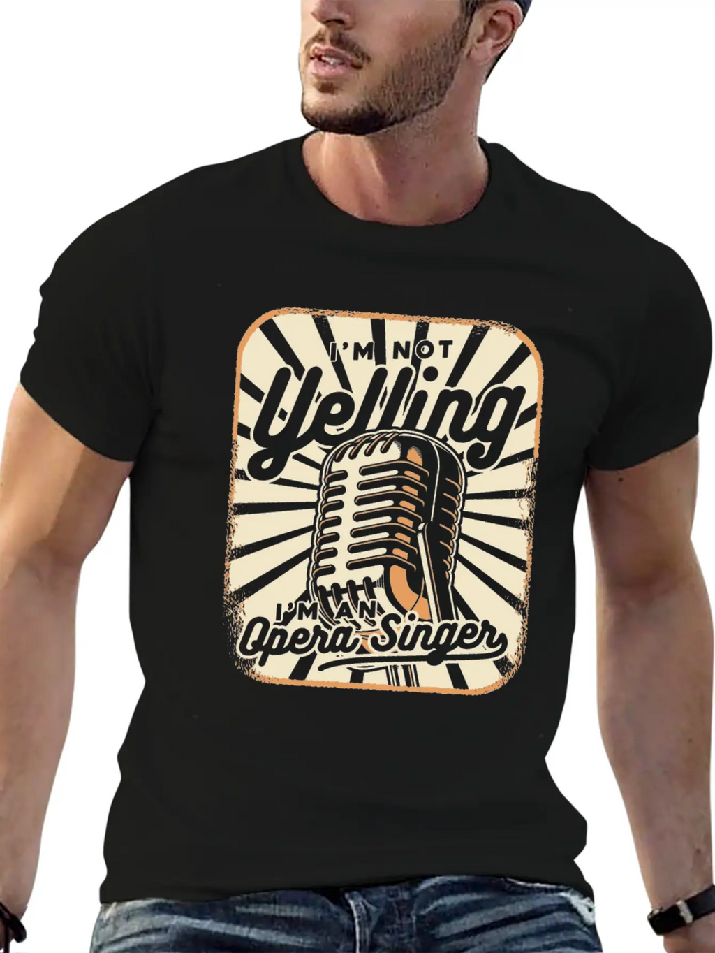 I'm Not Yelling Opera House Tenor Singer Lover Unisex Short Sleeve Soft Cotton T-Shirt – Casual Everyday Wear
