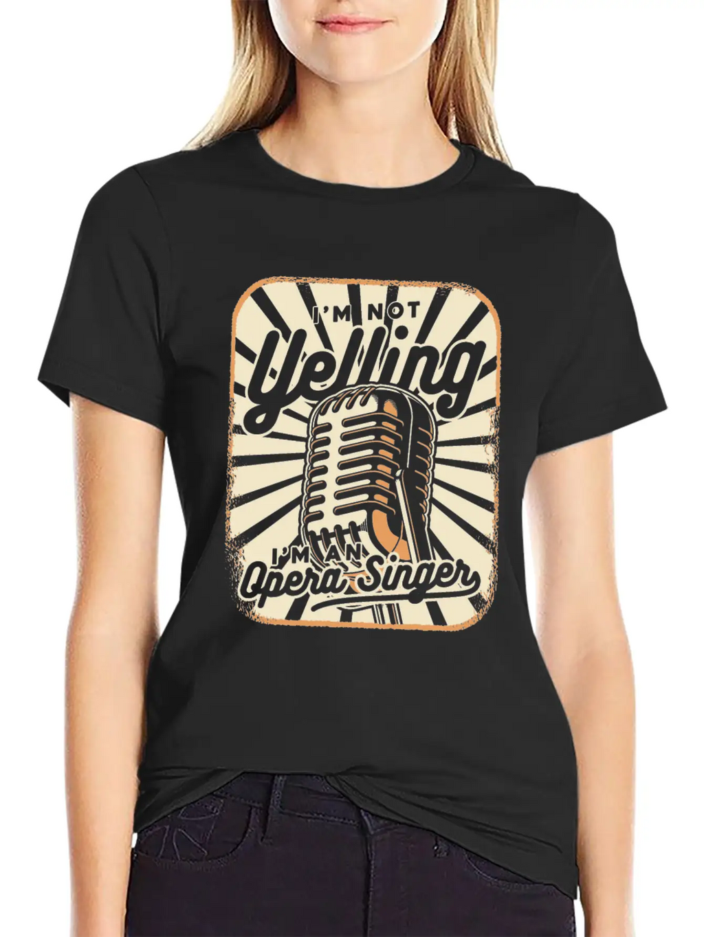 I'm Not Yelling Opera House Tenor Singer Lover Unisex Short Sleeve Soft Cotton T-Shirt – Casual Everyday Wear