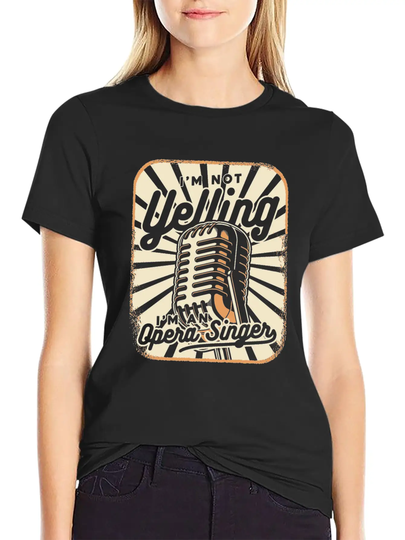 I'm Not Yelling Opera House Tenor Singer Lover Unisex Short Sleeve Soft Cotton T-Shirt – Casual Everyday Wear