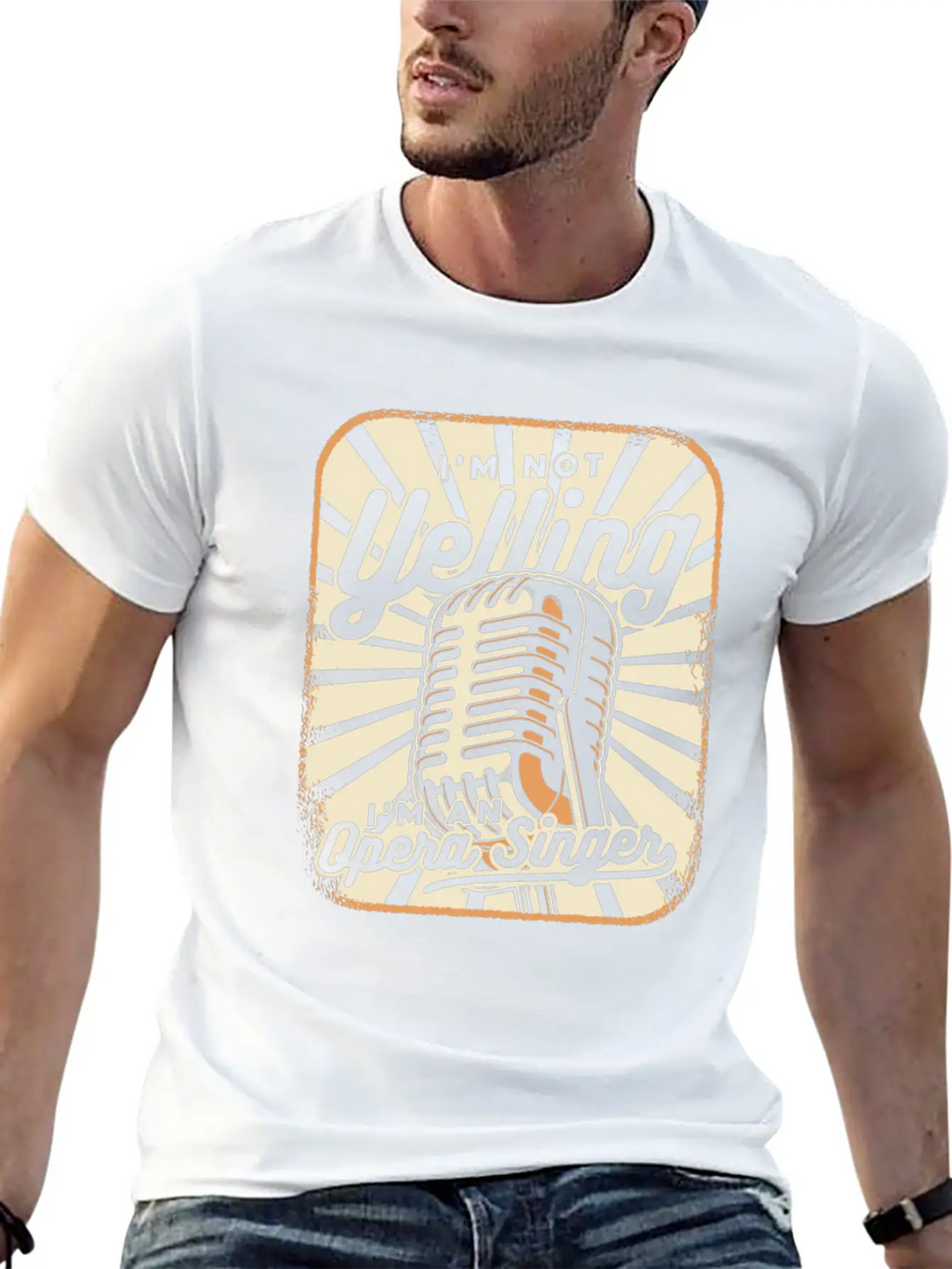I'm Not Yelling Opera House Tenor Singer Lover Unisex Short Sleeve Soft Cotton T-Shirt – Casual Everyday Wear