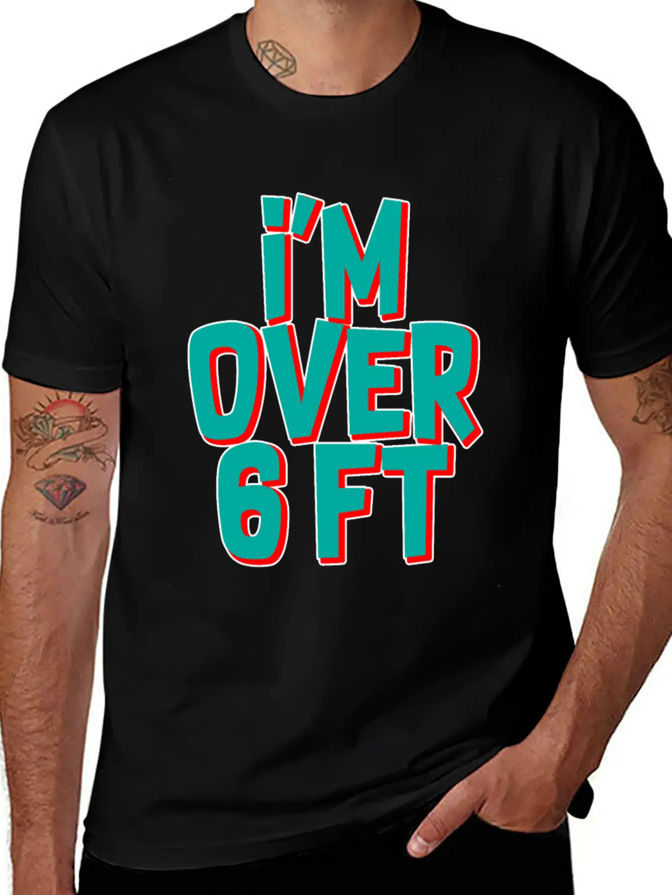 I'm Over 6 Ft Unisex Casual T-Shirt – Clean Design For Daily Comfort