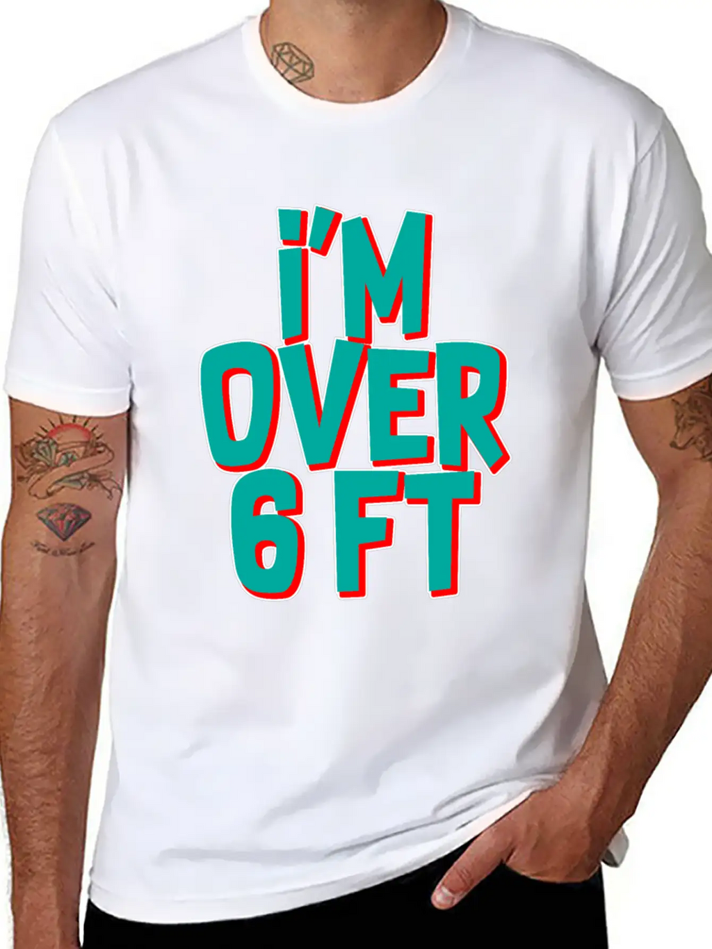 I'm Over 6 Ft Unisex Casual T-Shirt – Clean Design For Daily Comfort