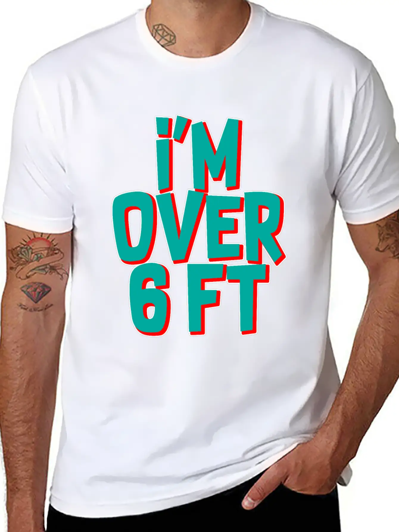 I'm Over 6 Ft Unisex Casual T-Shirt – Clean Design For Daily Comfort