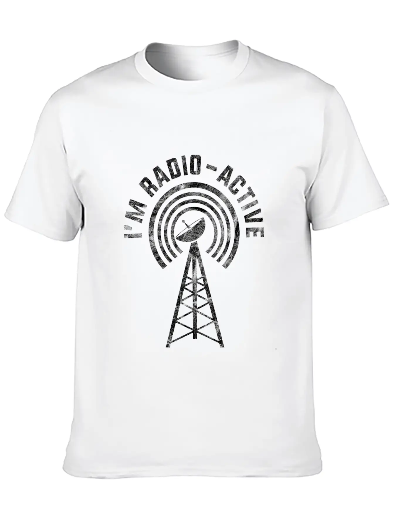 I'm Radio-Active Funny Amateur Radio Tower Gift Essential Cotton Tee For Daily Outfits – Unisex Style