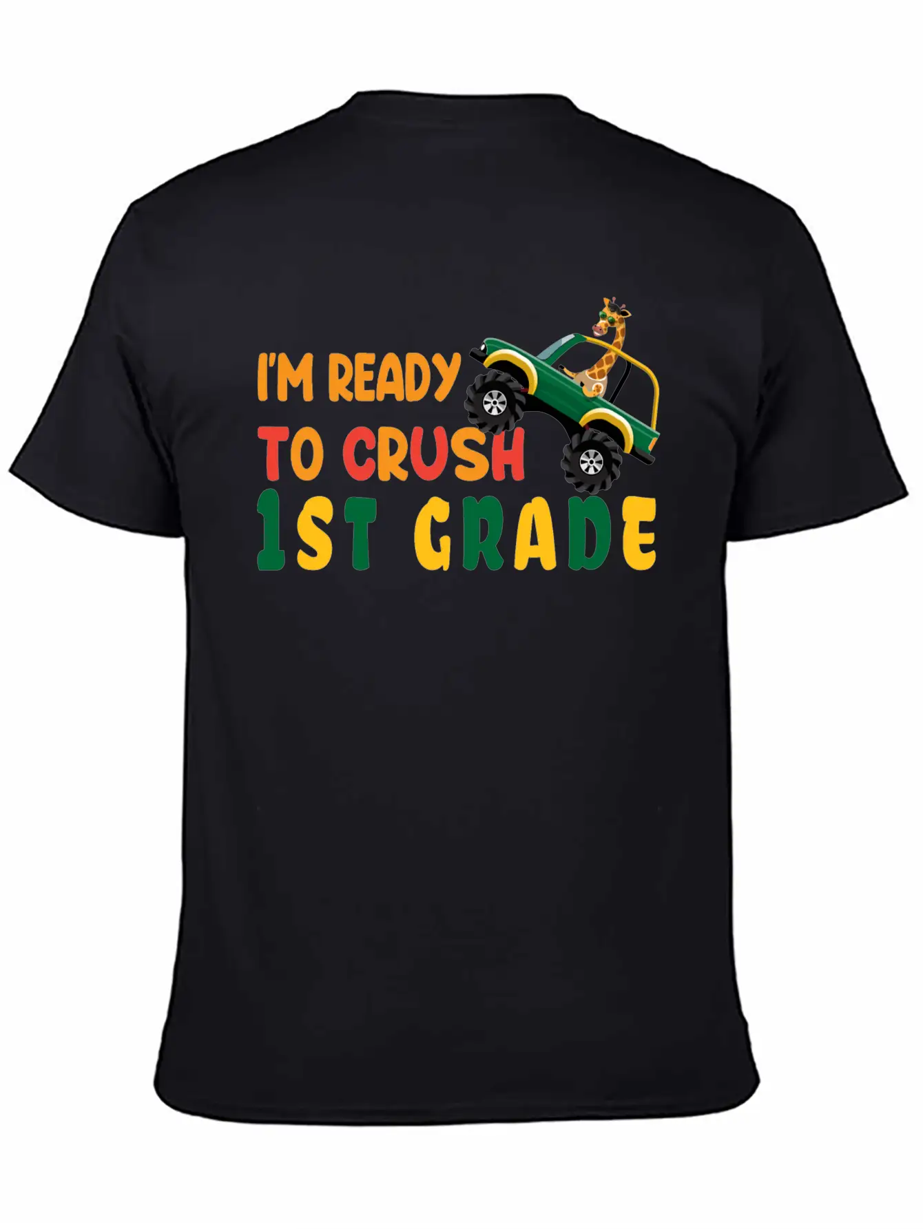 I'm Ready To Crush 1st Grade Back To School Boys Unisex Short Sleeve Soft Cotton T-Shirt – Casual Everyday Wear