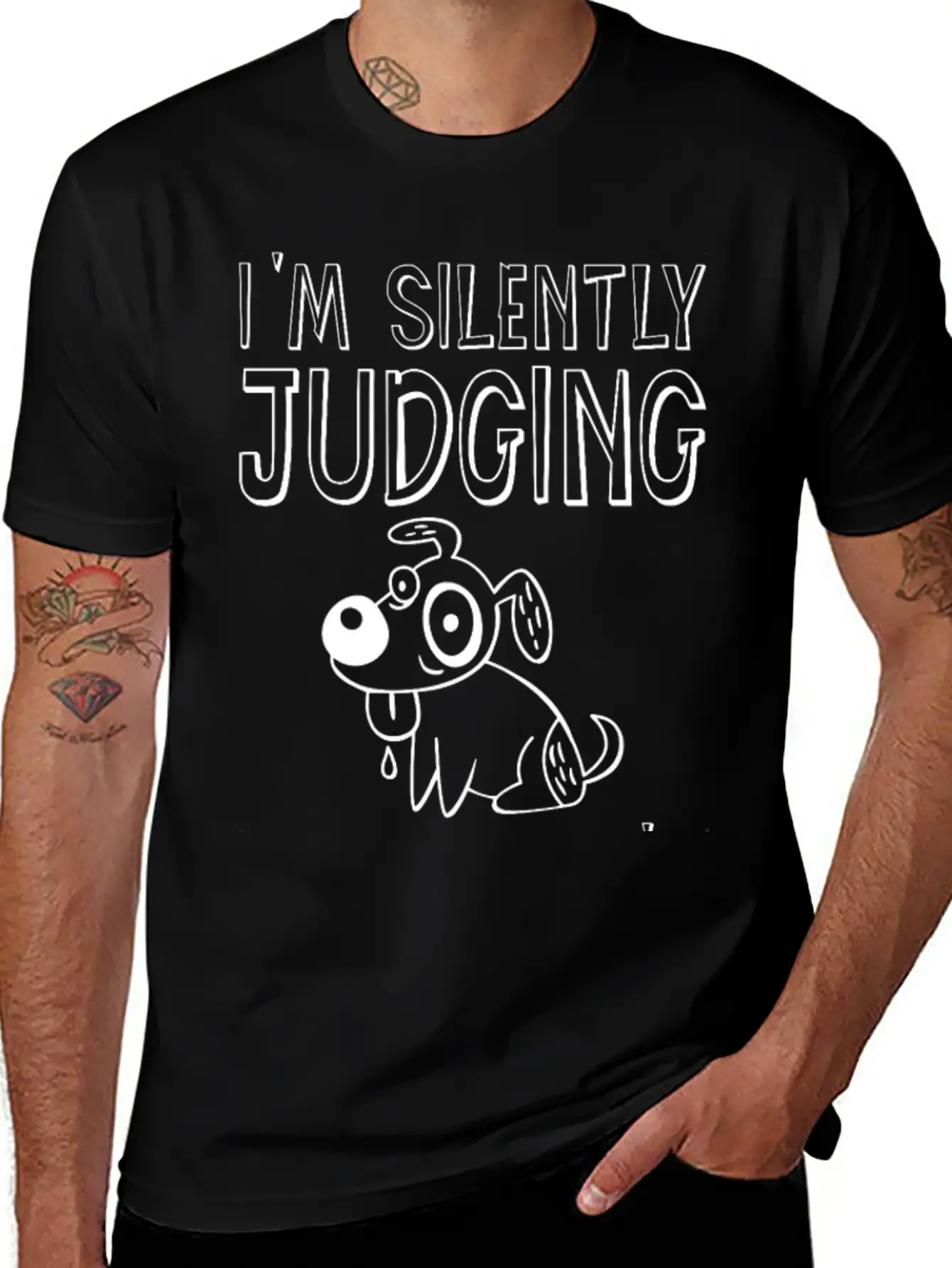 I'm Silently Judging Your Dog's Behavior 2 Breathable Graphic T-Shirt – Perfect For Casual Days