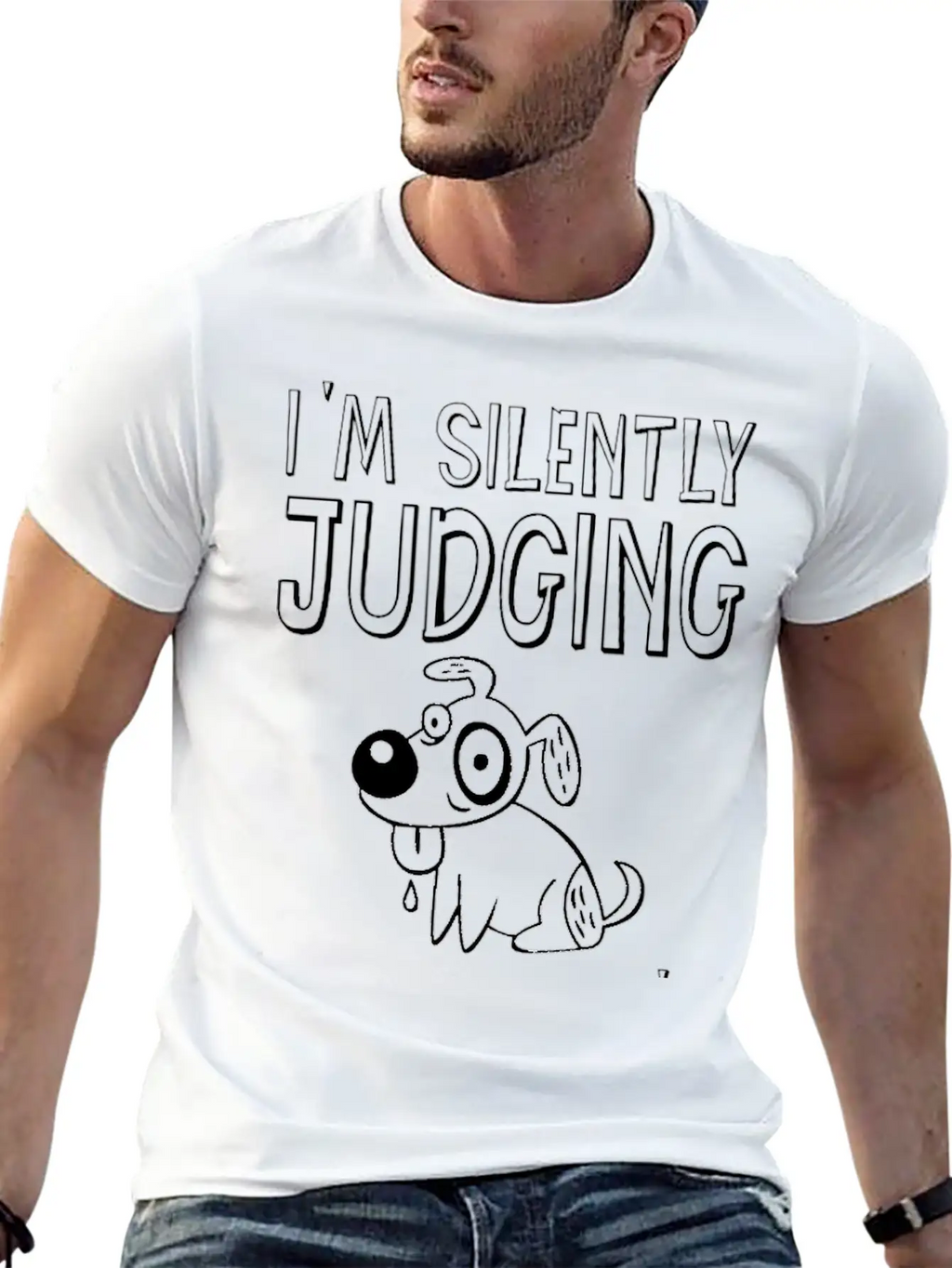 I'm Silently Judging Your Dog's Behavior 2 Breathable Graphic T-Shirt – Perfect For Casual Days