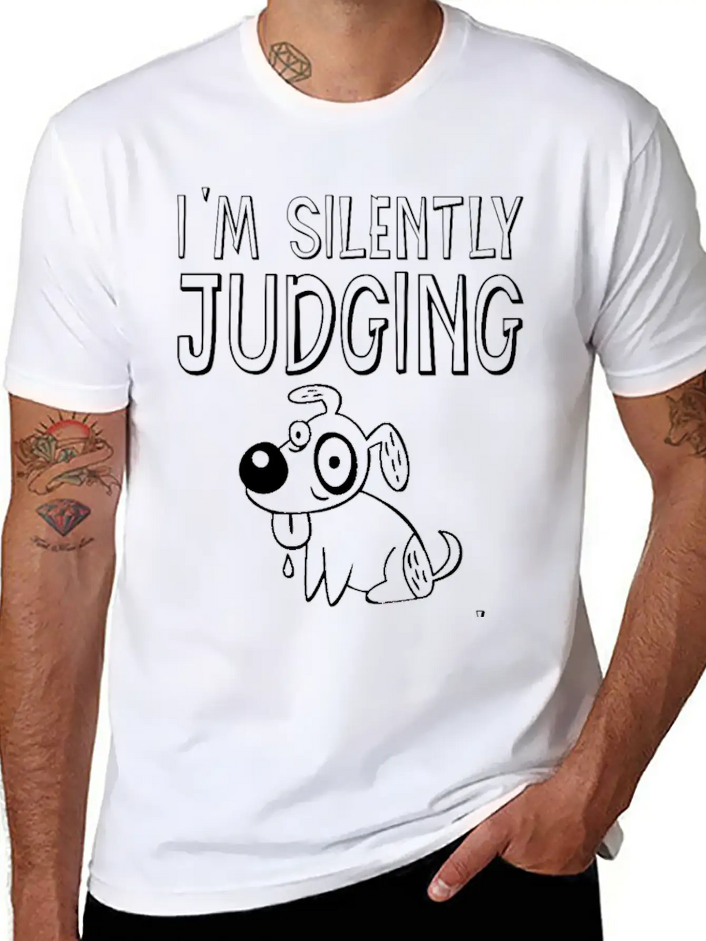 I'm Silently Judging Your Dog's Behavior 2 Breathable Graphic T-Shirt – Perfect For Casual Days