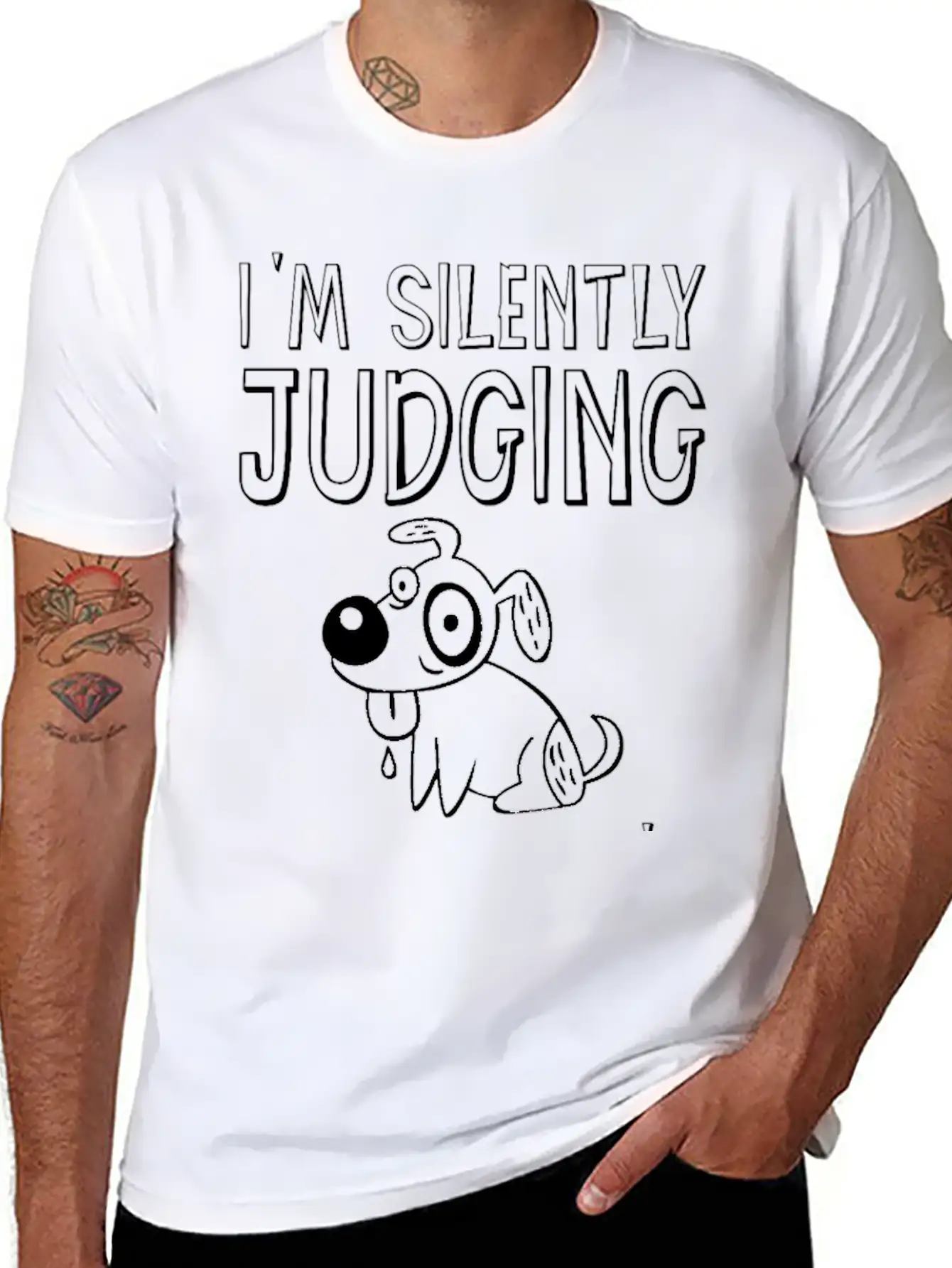I'm Silently Judging Your Dog's Behavior 2 Breathable Graphic T-Shirt – Perfect For Casual Days