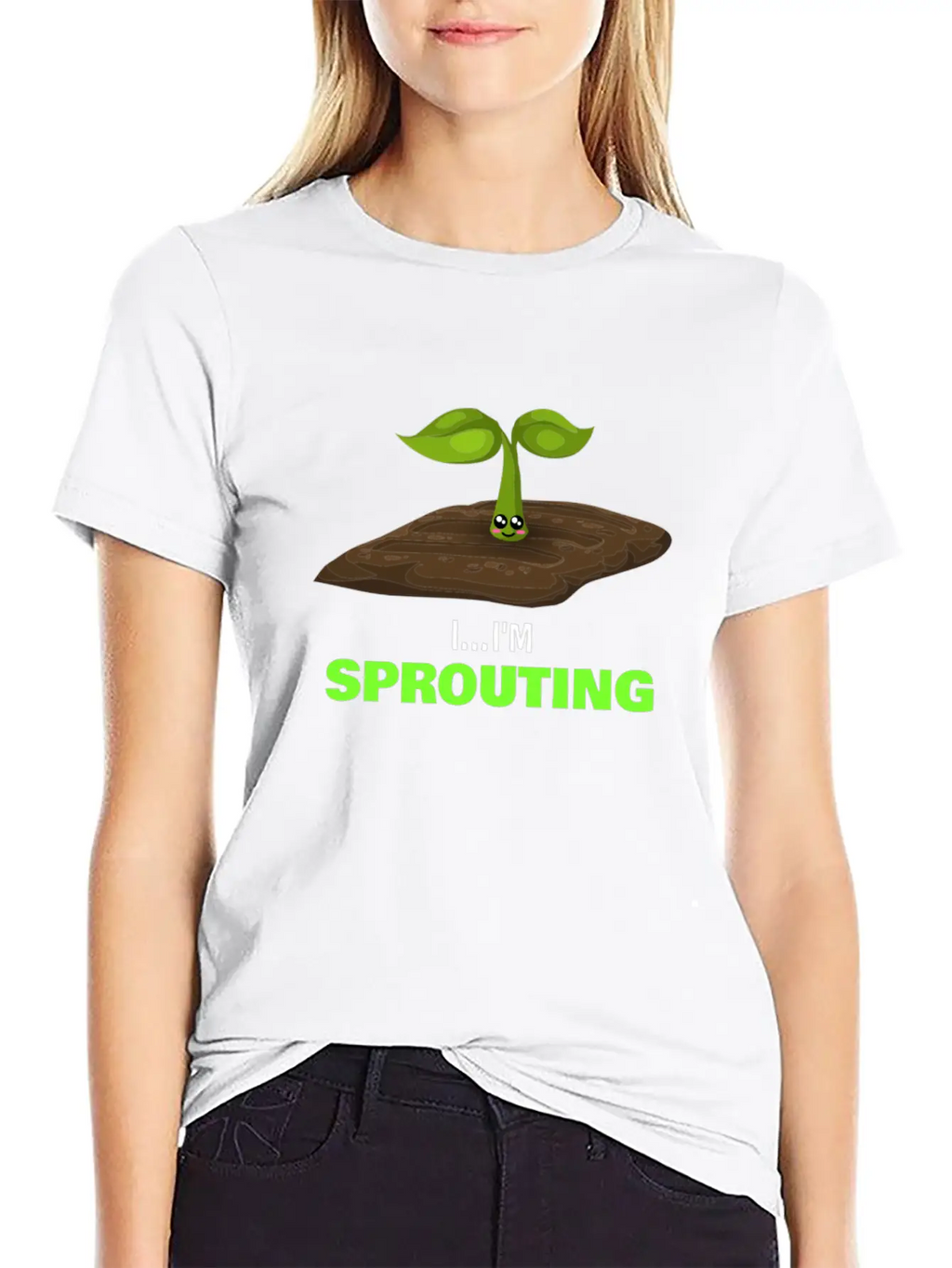 I'm Sprouting Funny Seedling Pun Unisex Casual T-Shirt – Clean Design For Daily Comfort