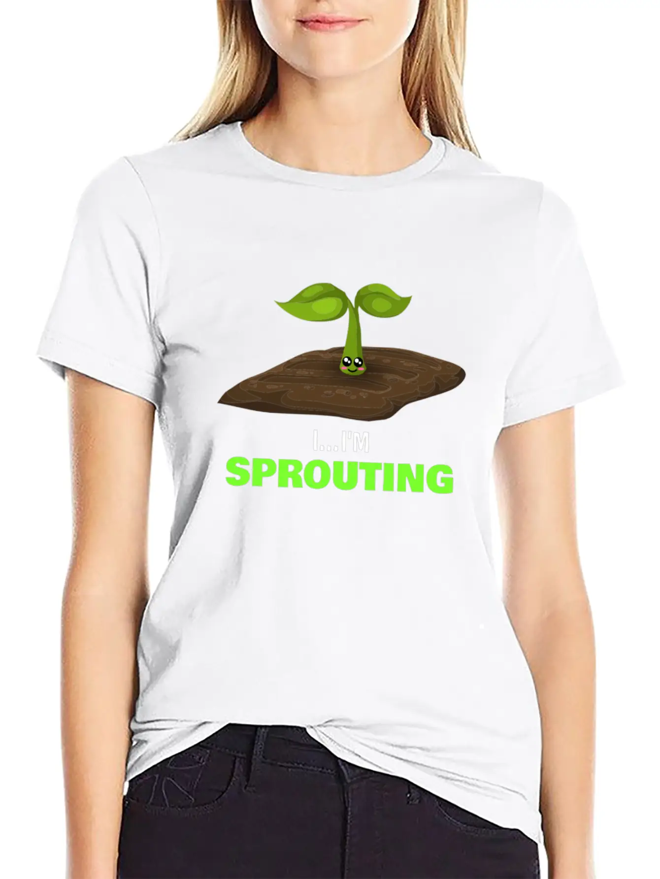 I'm Sprouting Funny Seedling Pun Unisex Casual T-Shirt – Clean Design For Daily Comfort