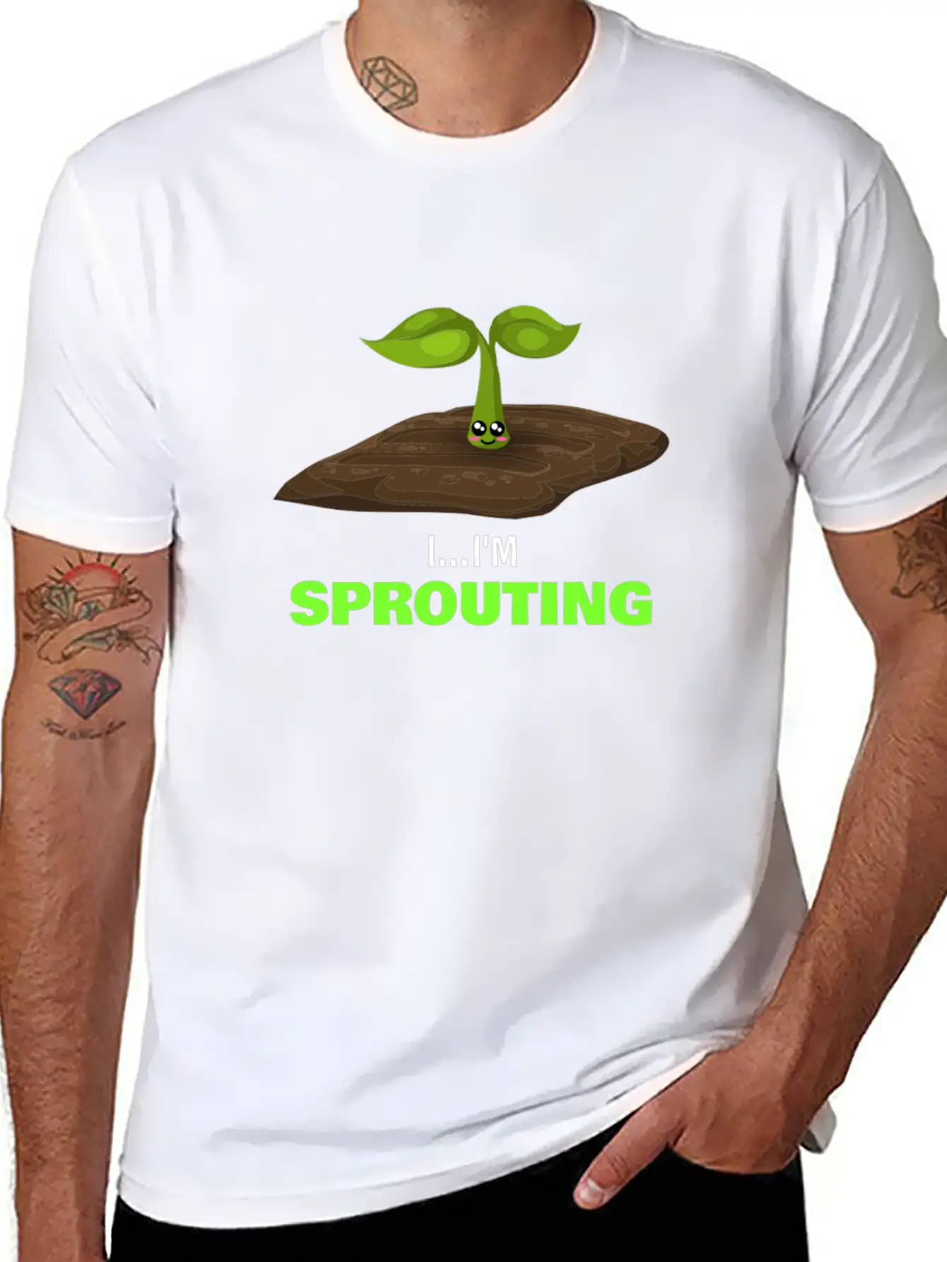 I'm Sprouting Funny Seedling Pun Unisex Casual T-Shirt – Clean Design For Daily Comfort