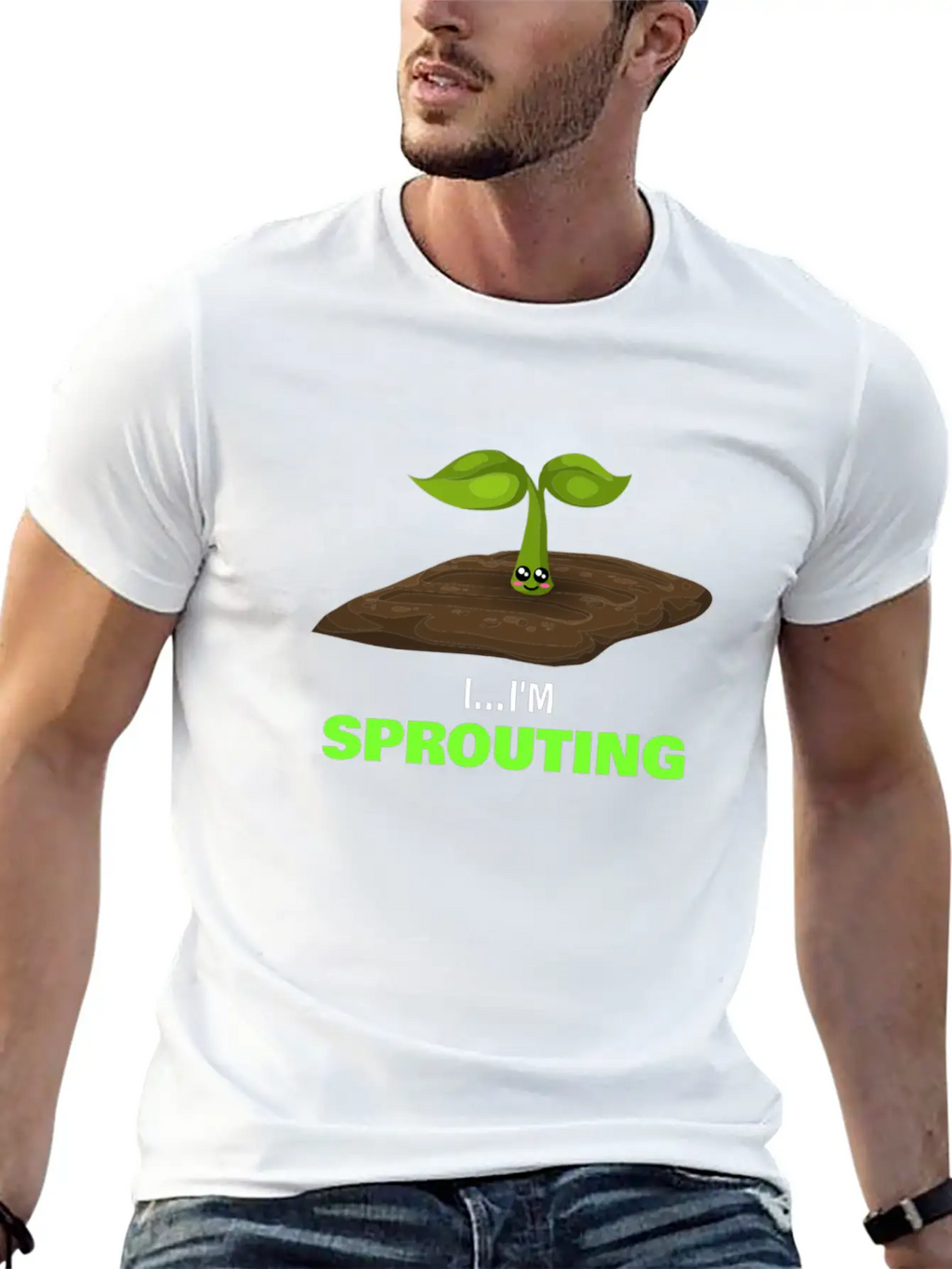 I'm Sprouting Funny Seedling Pun Unisex Casual T-Shirt – Clean Design For Daily Comfort