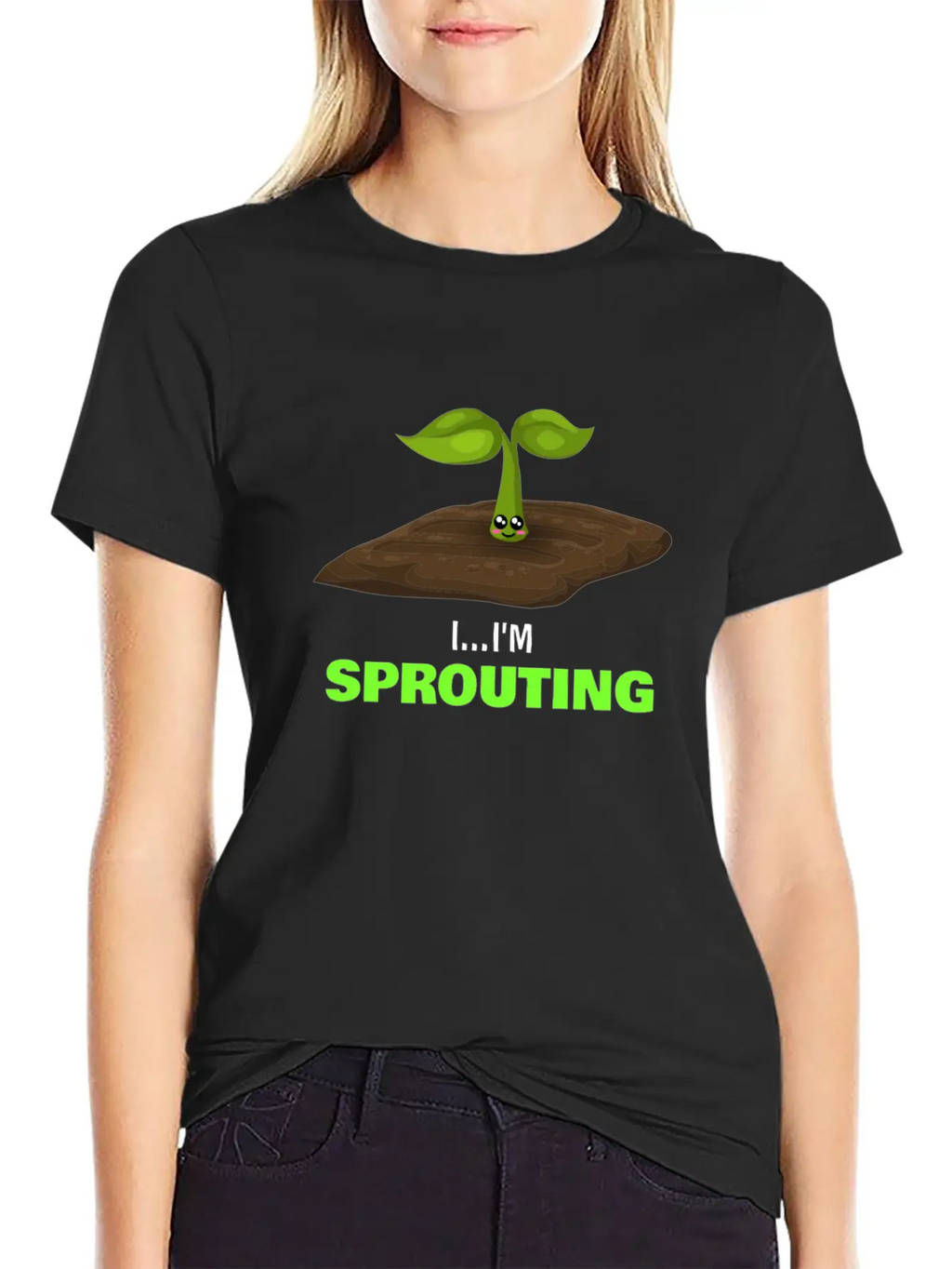 I'm Sprouting Funny Seedling Pun Unisex Casual T-Shirt – Clean Design For Daily Comfort