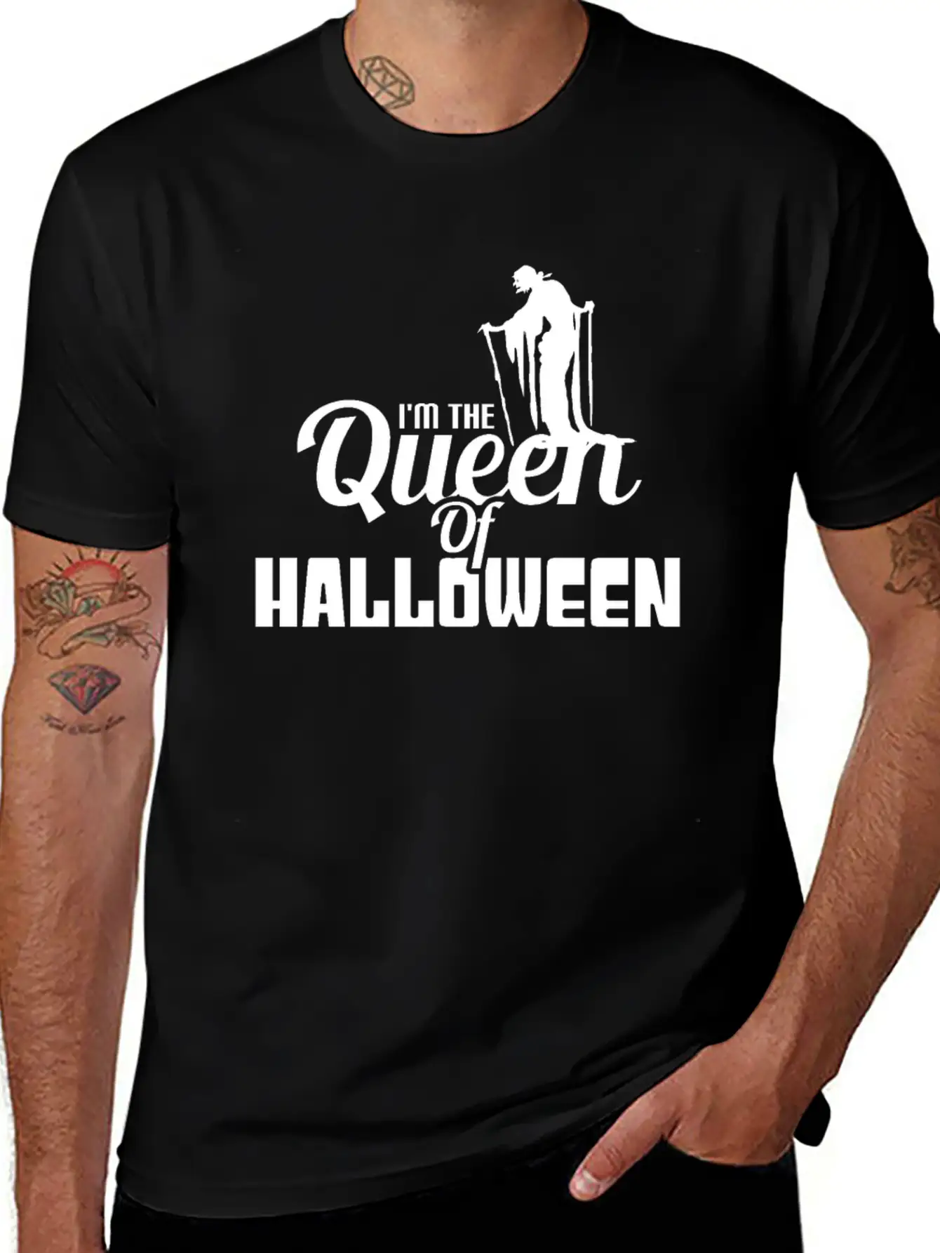 I'M THE QUEEN OF HALLOWEEN Unisex Casual T-Shirt – Clean Design For Daily Comfort